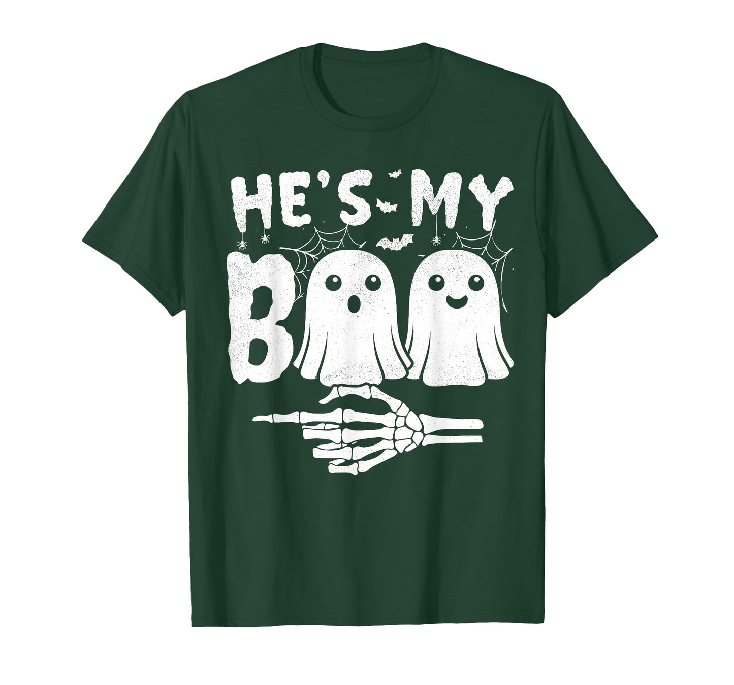 He's My Boo Funny Matching Halloween Couples for Women T-Shirt