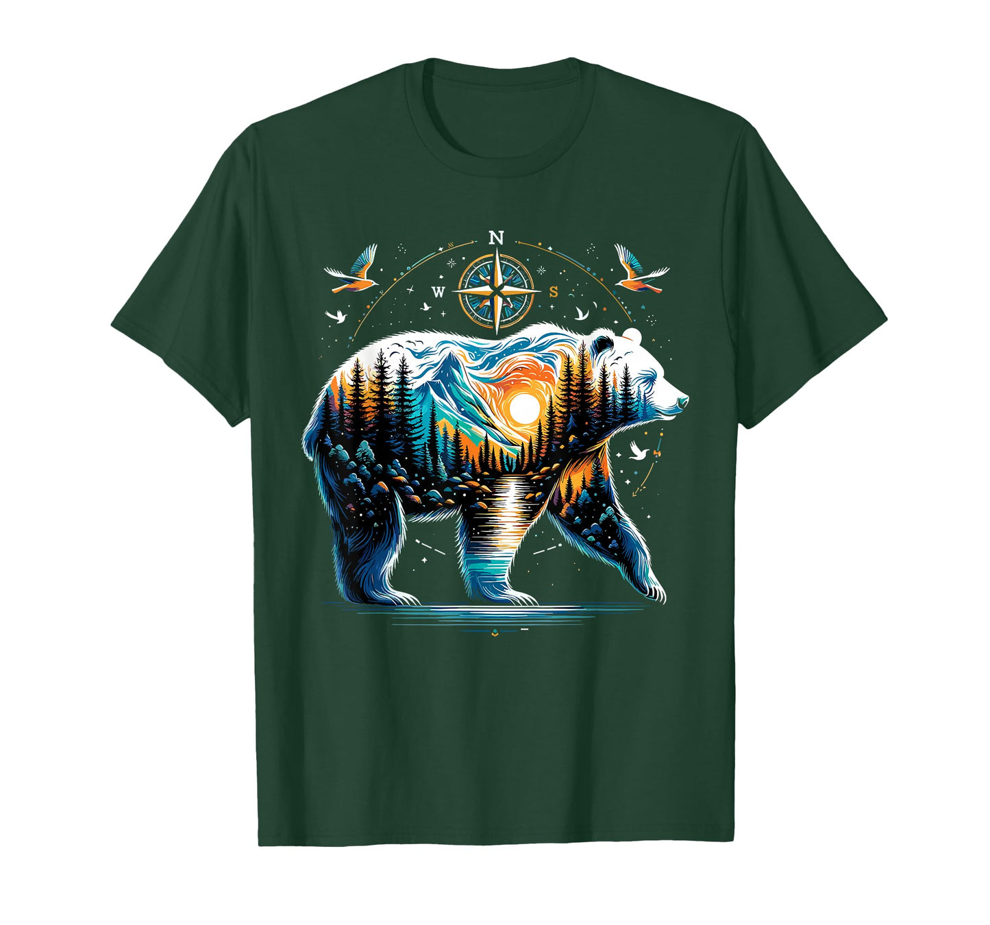 Bear Hiking Grizzly Bear Camping Camper T-Shirt