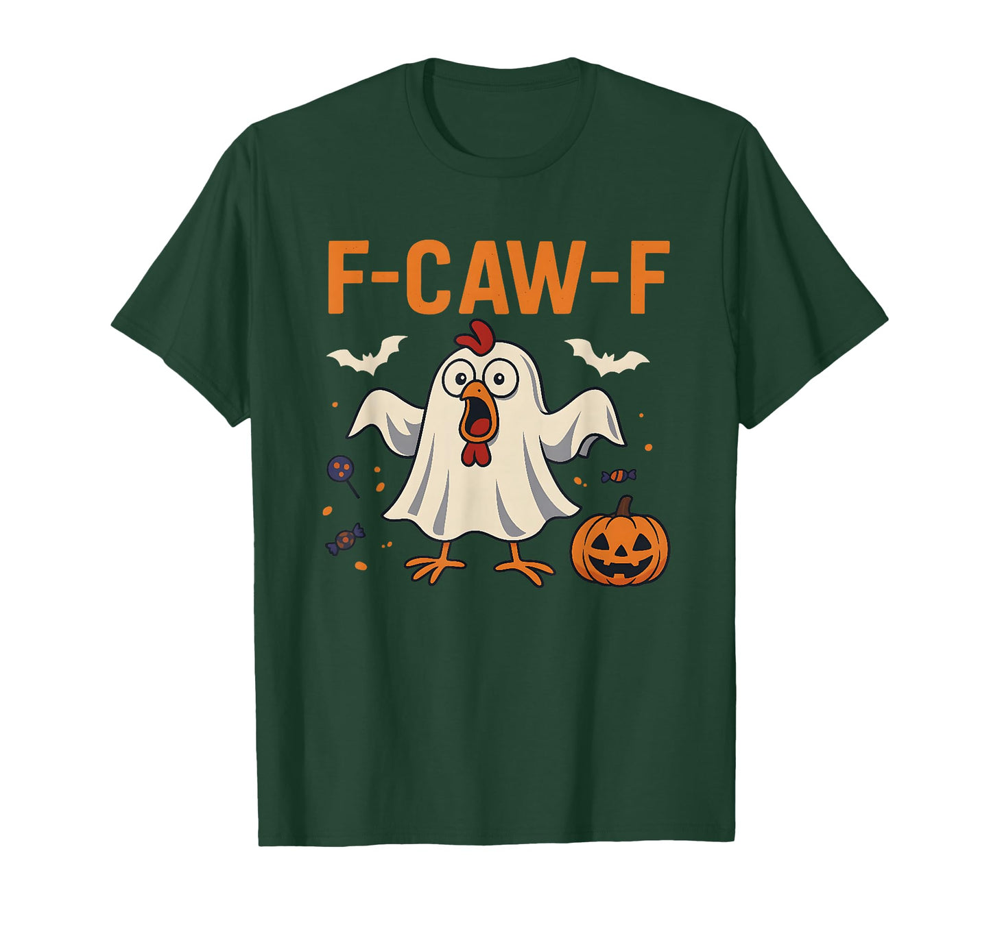 Funny F-caw-f Shirt Silly Chicken Halloween f-caw-f T-Shirt