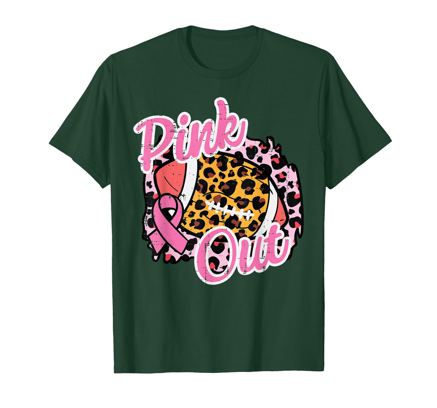 Breast Cancer Awareness Football Pink Out Women Girls Kids T-Shirt