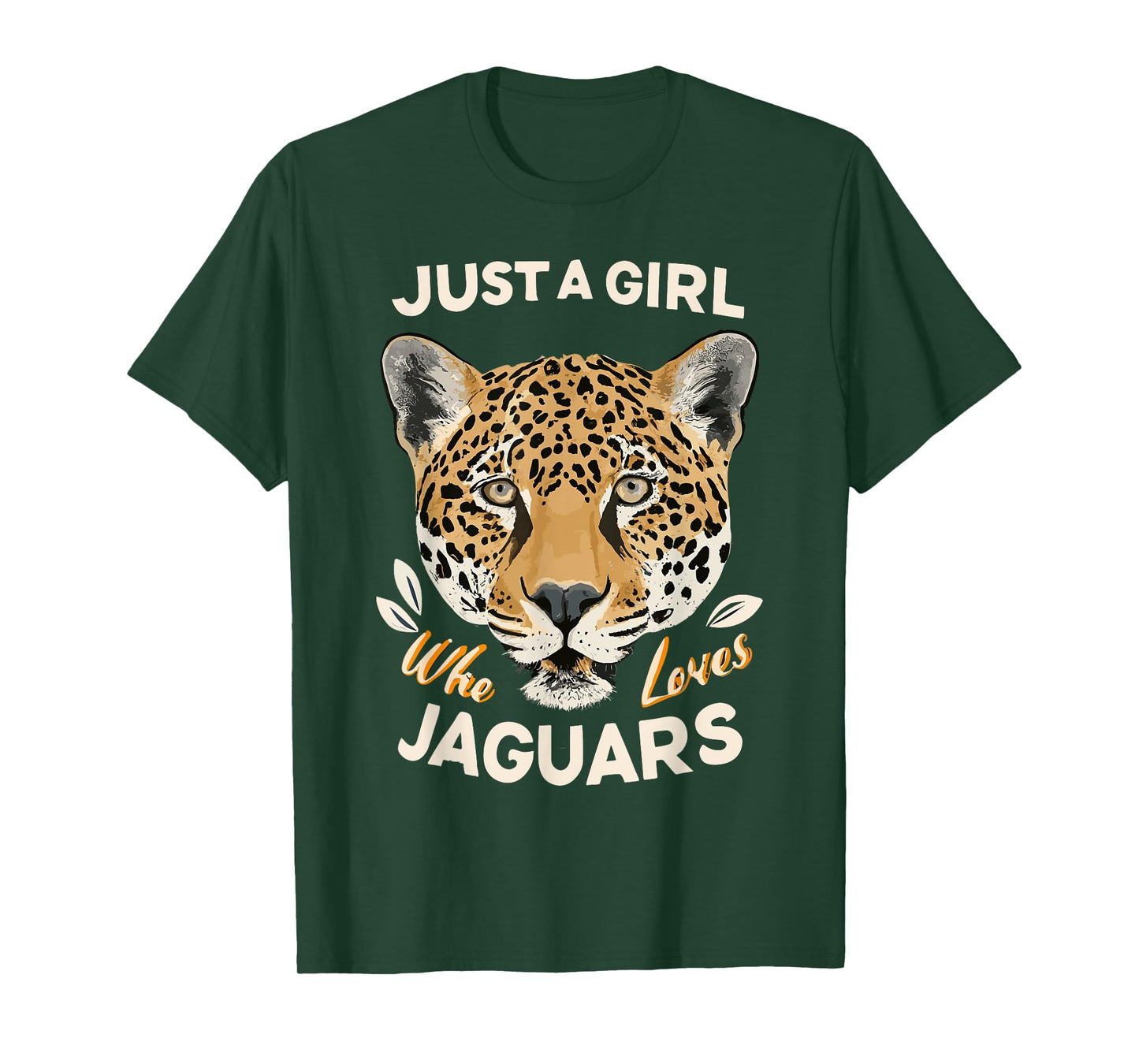Just A Girl Who Loves Jaguars Big Cat Lover Print Graphic T-Shirt