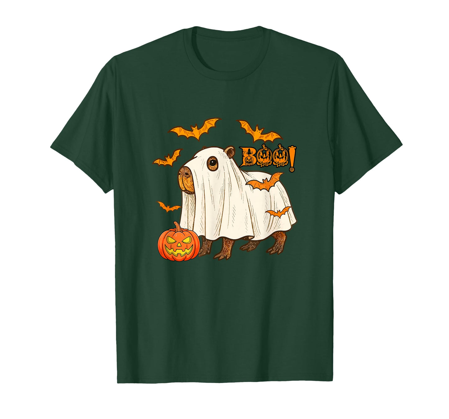 Boo Halloween Capybara Cosplay Ghost Costume Animal Lover T-Shirt