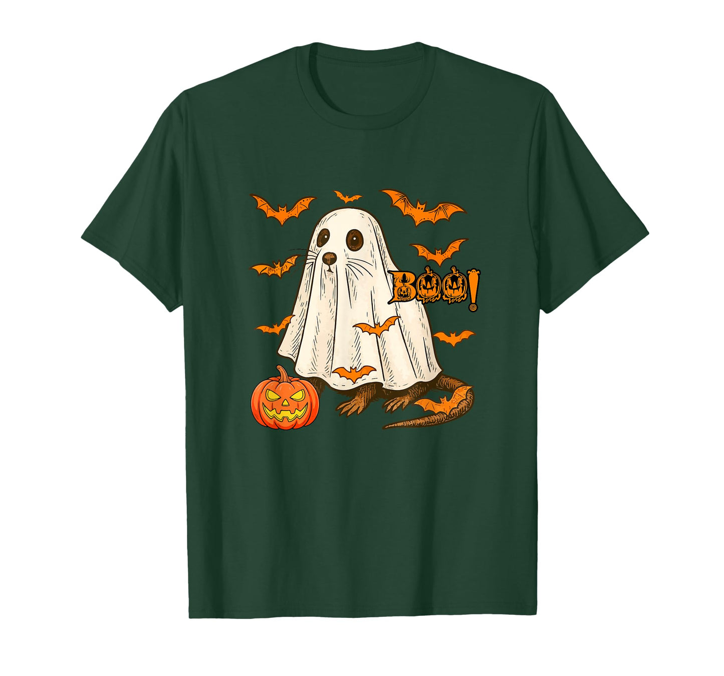 Boo Halloween Muskrat Cosplay Ghost Costume Animal Lover T-Shirt