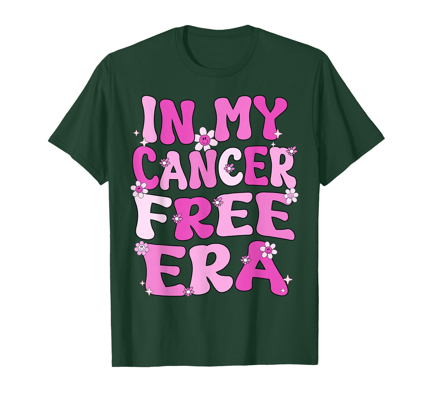 In My Cancer Free Era Retro Groovy Breast Cancer Awareness T-Shirt