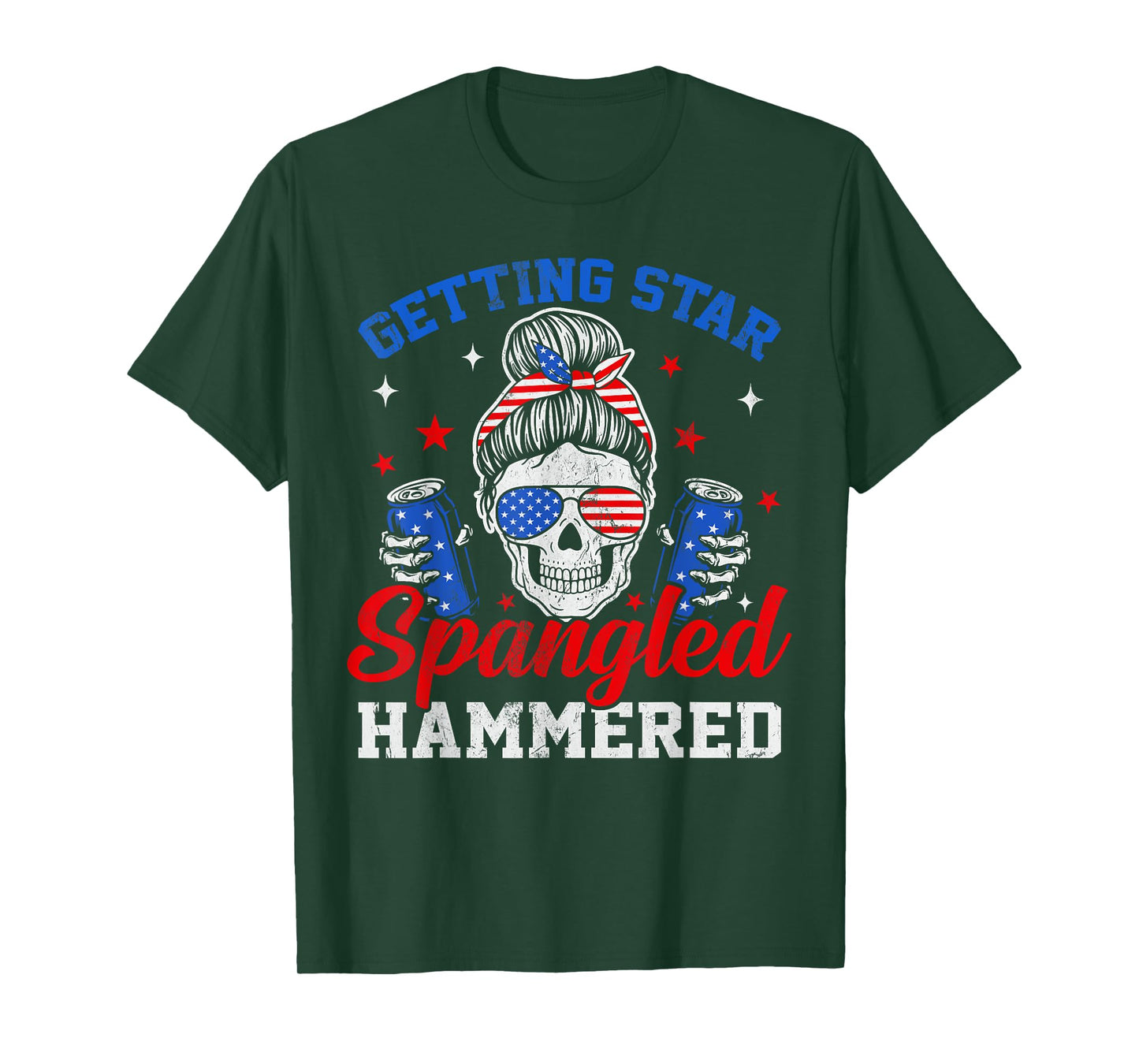 Retro Getting Star Spangled Hammered America 4th Of July T-Shirt