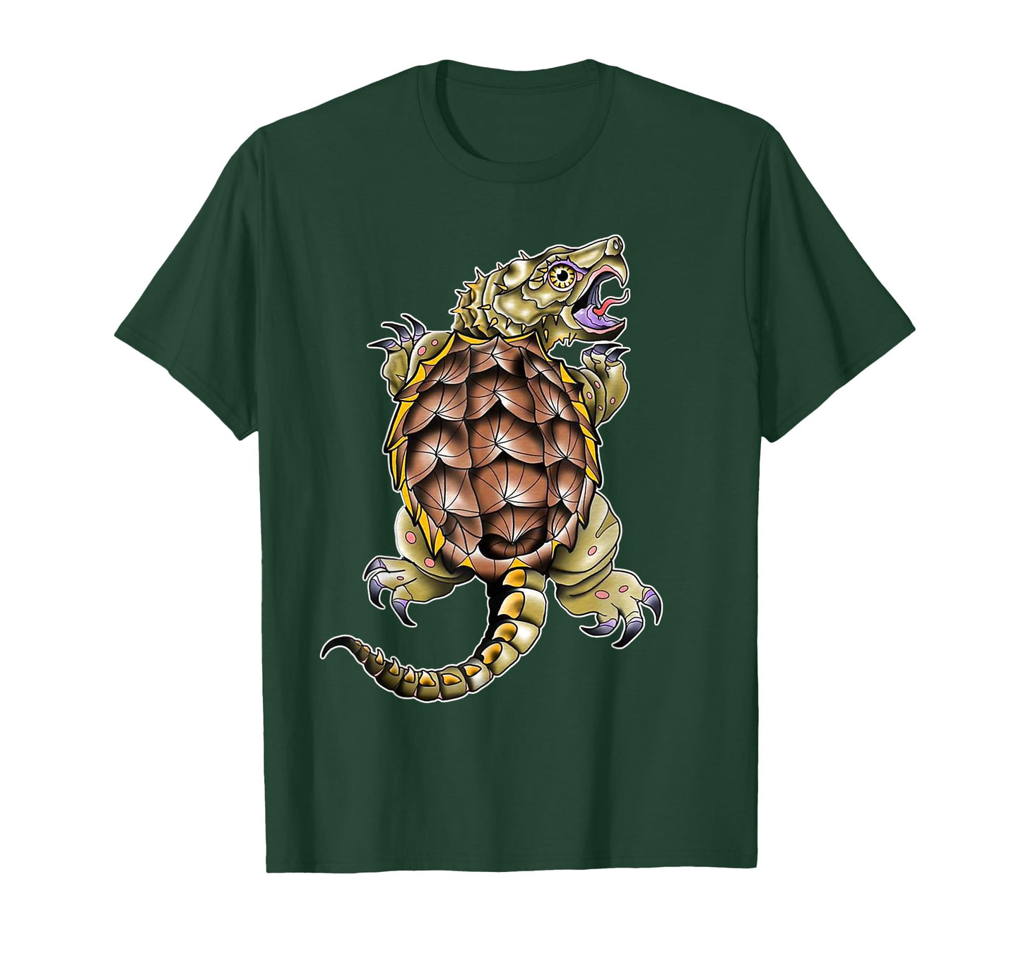 Alligator Snapping Turtle Neo-Traditional Tattoo Flash T-Shirt
