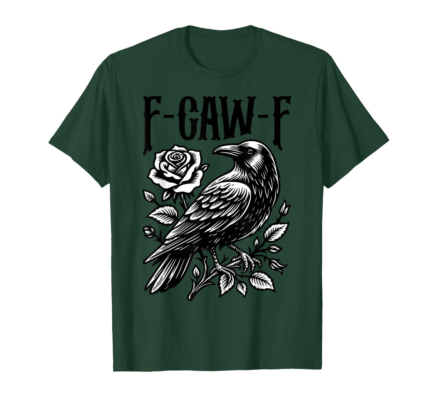 Halloween F Caw F Black Bird F-Caw-F Crow Women Men T-Shirt