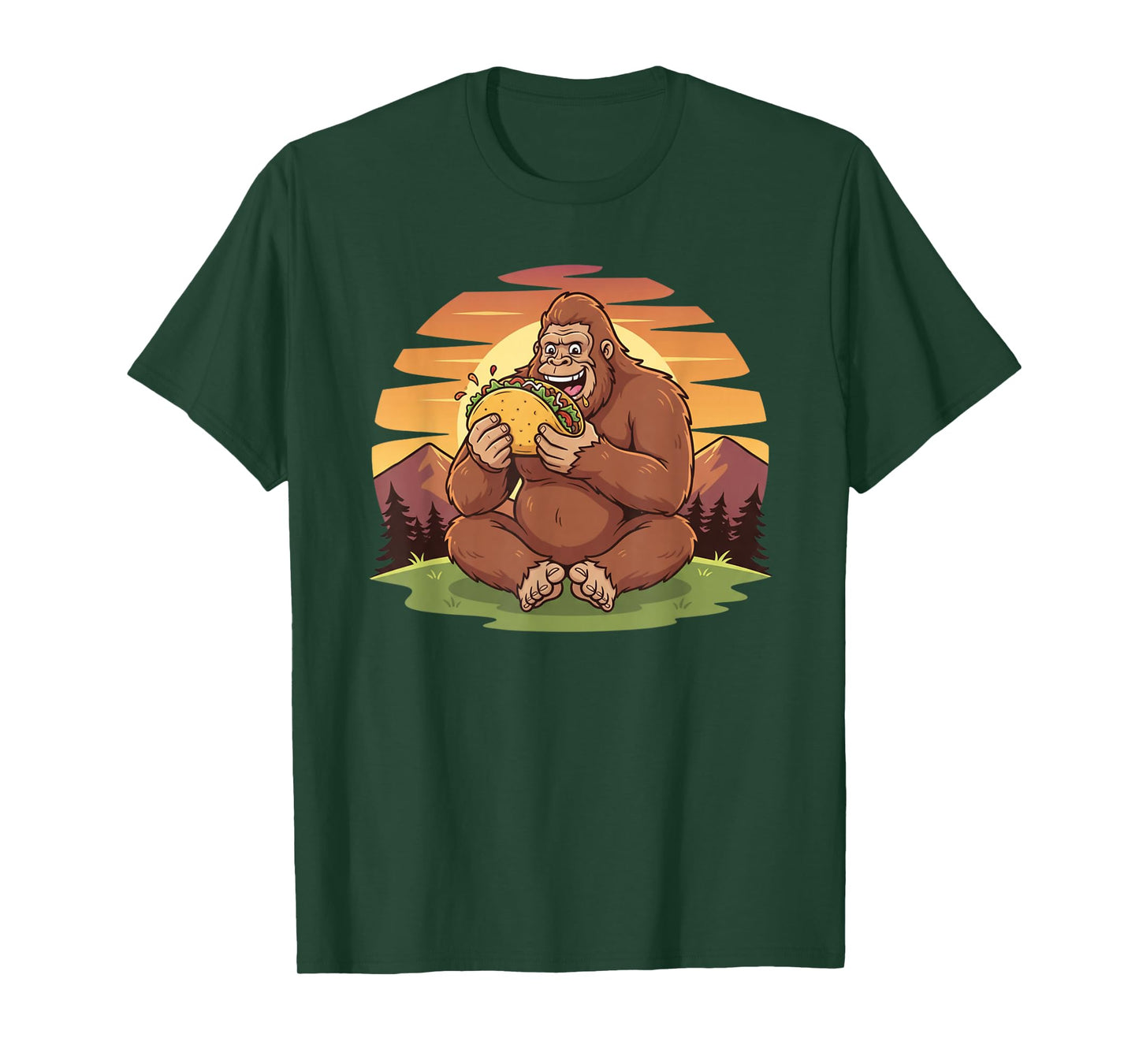Taco Lover Bigfoot Vintage Design Gift for Men Women Kids T-Shirt