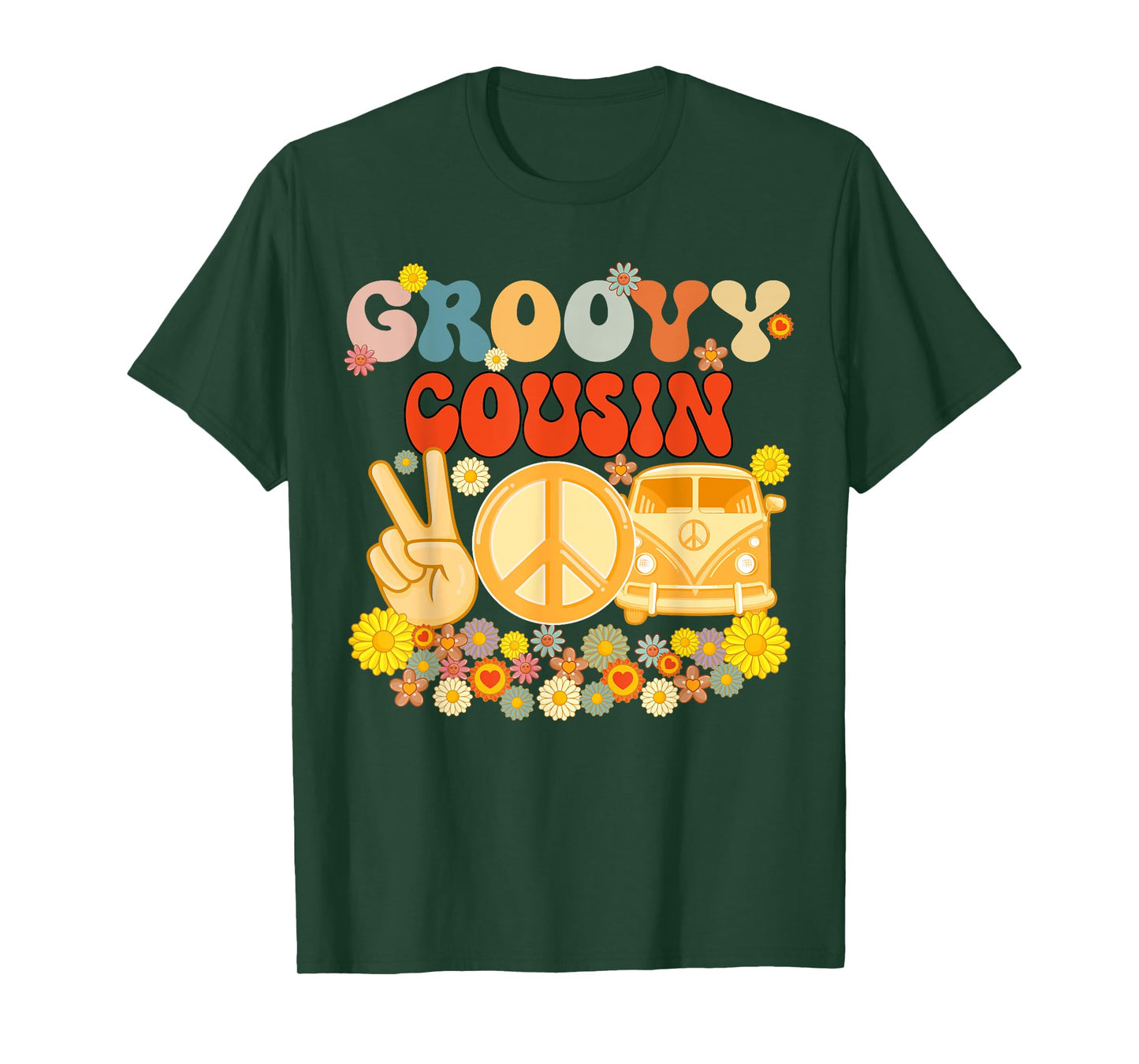 Groovy Cousin Retro Matching Family Baby Shower Father's Day T-Shirt