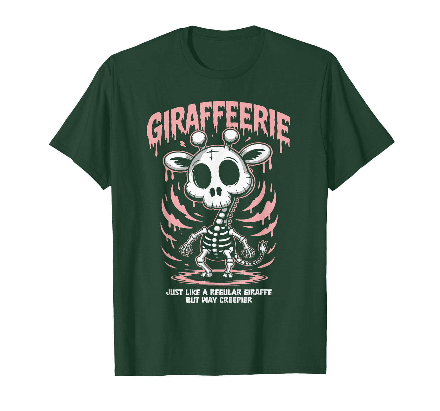 Spooky Giraffe Skeleton Giraffeerie Halloween T-Shirt