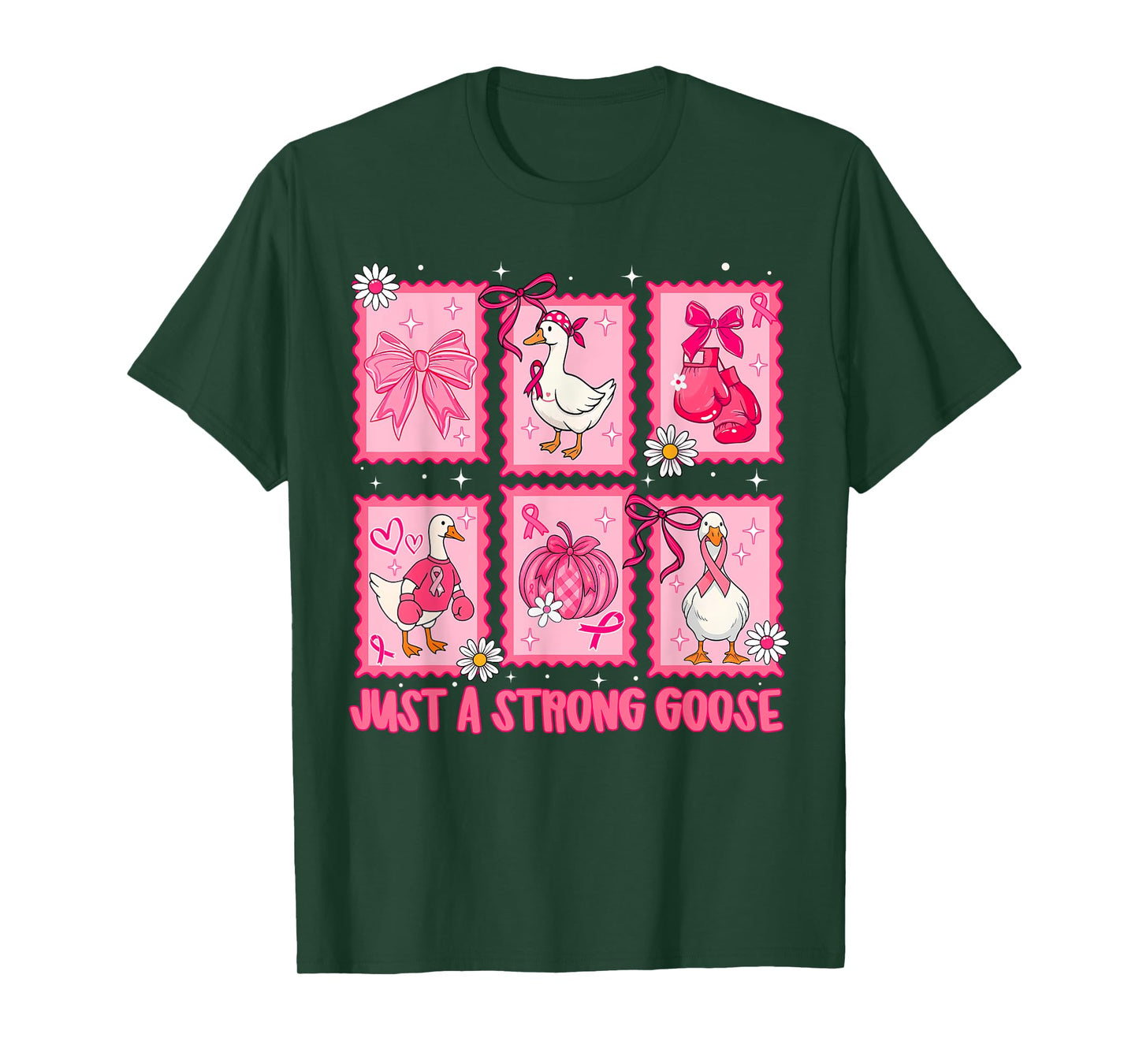 Just A Strong Goose Breast Cancer in October We Wear Pink T-Shirt