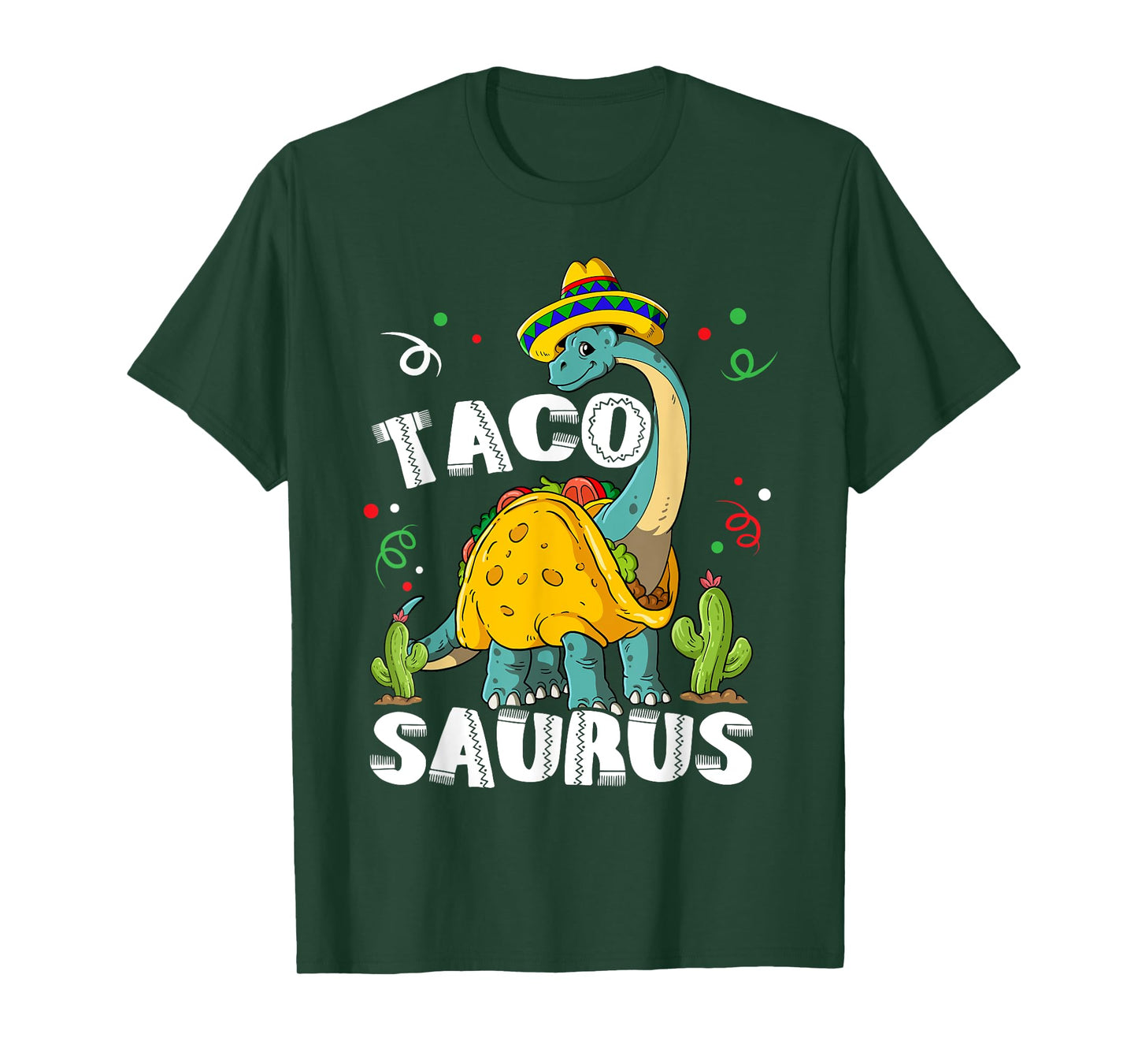 Tacosaurus Cinco De Mayo Taco Dinosaur T-Shirt