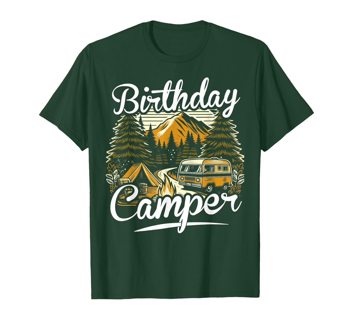 Birthday Camper Camping T-Shirt