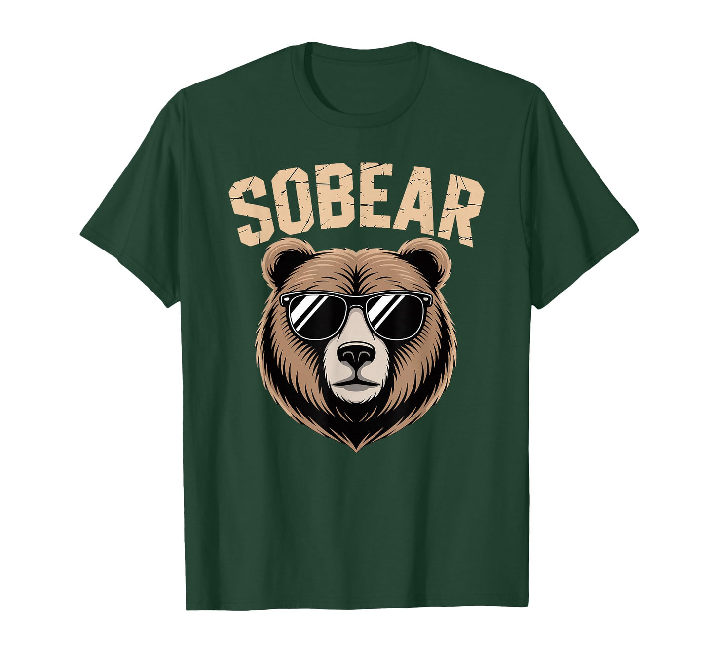Sober Pun AA NA Recovery Sobriety Anniversary Sobear T-Shirt