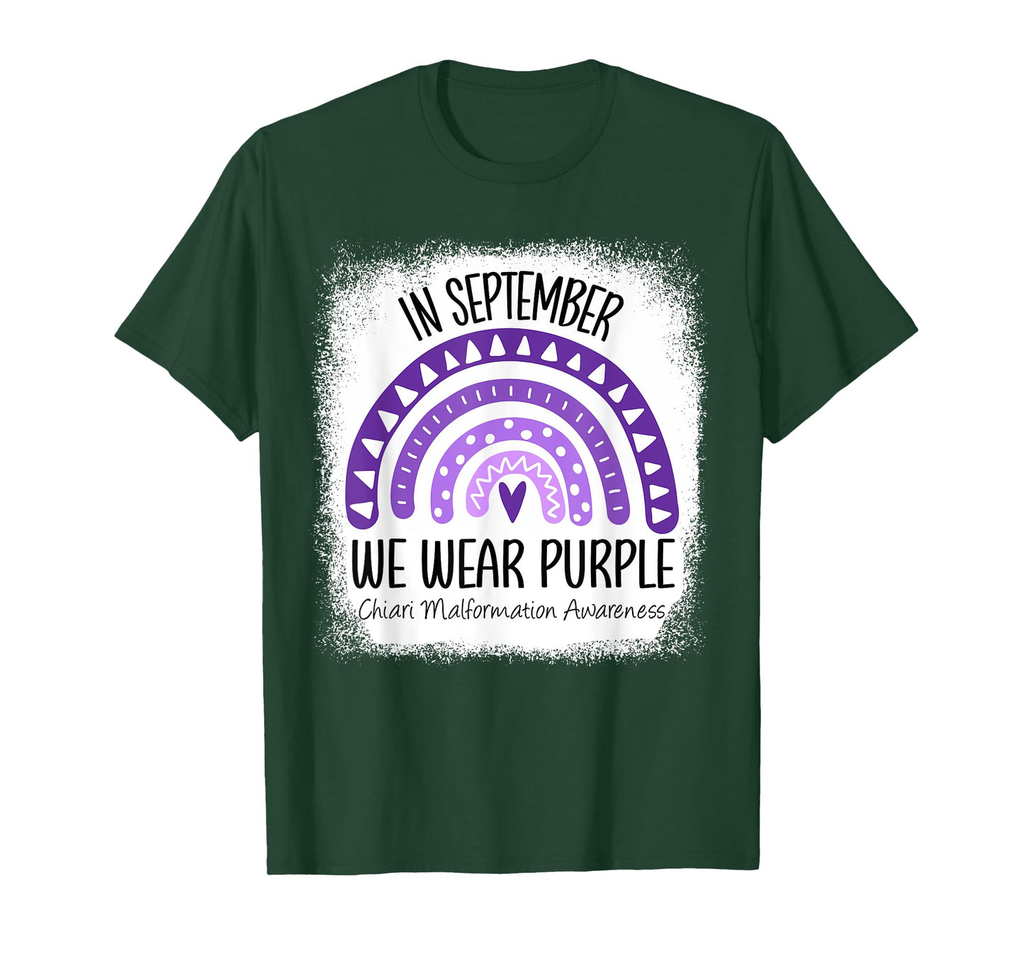 Rainbow September Wear Purple Chiari Malformation Awareness T-Shirt