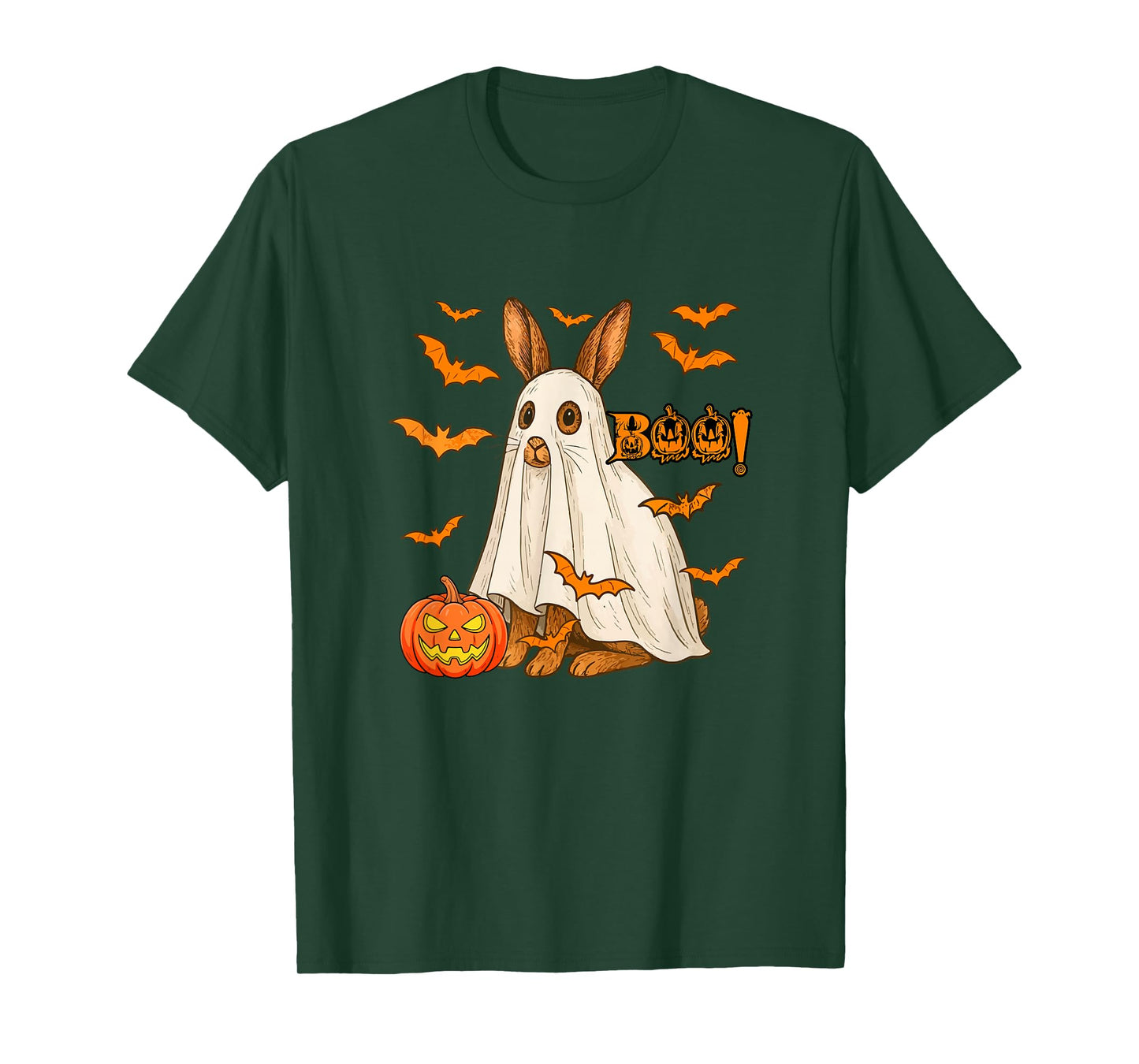 Boo Halloween Rabbit Cosplay Ghost Costume Animal Lover T-Shirt