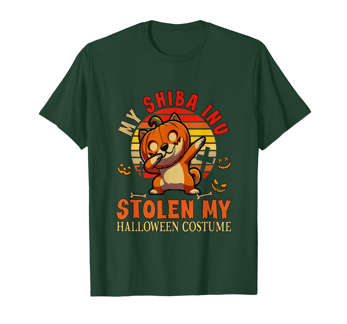 Shiba Inu Stolen My Halloween Costume Dog Carved Pumpkin T-Shirt