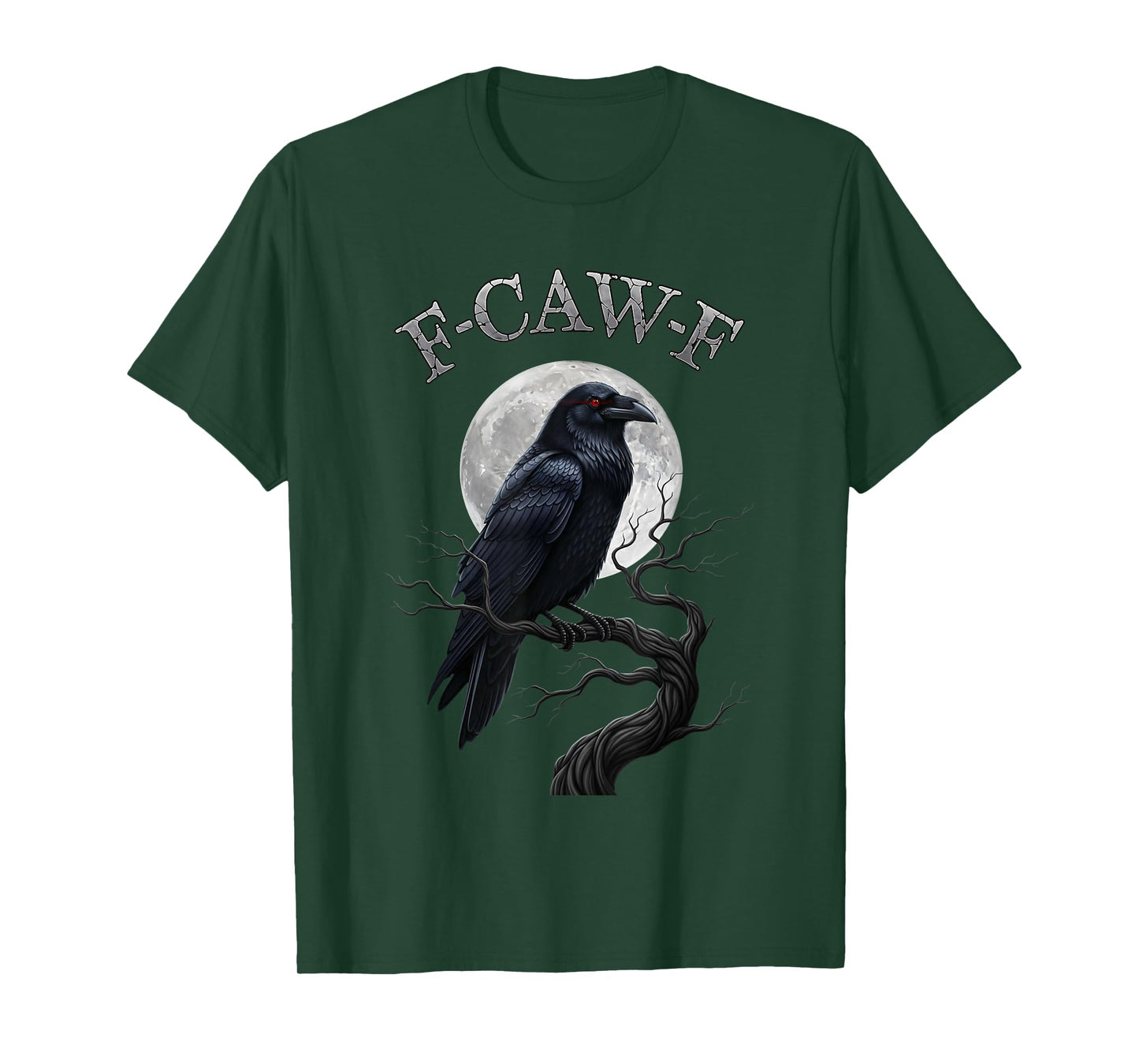 F-Caw-F Black Crow Pun Funny Bird Cawing Grunge T-Shirt