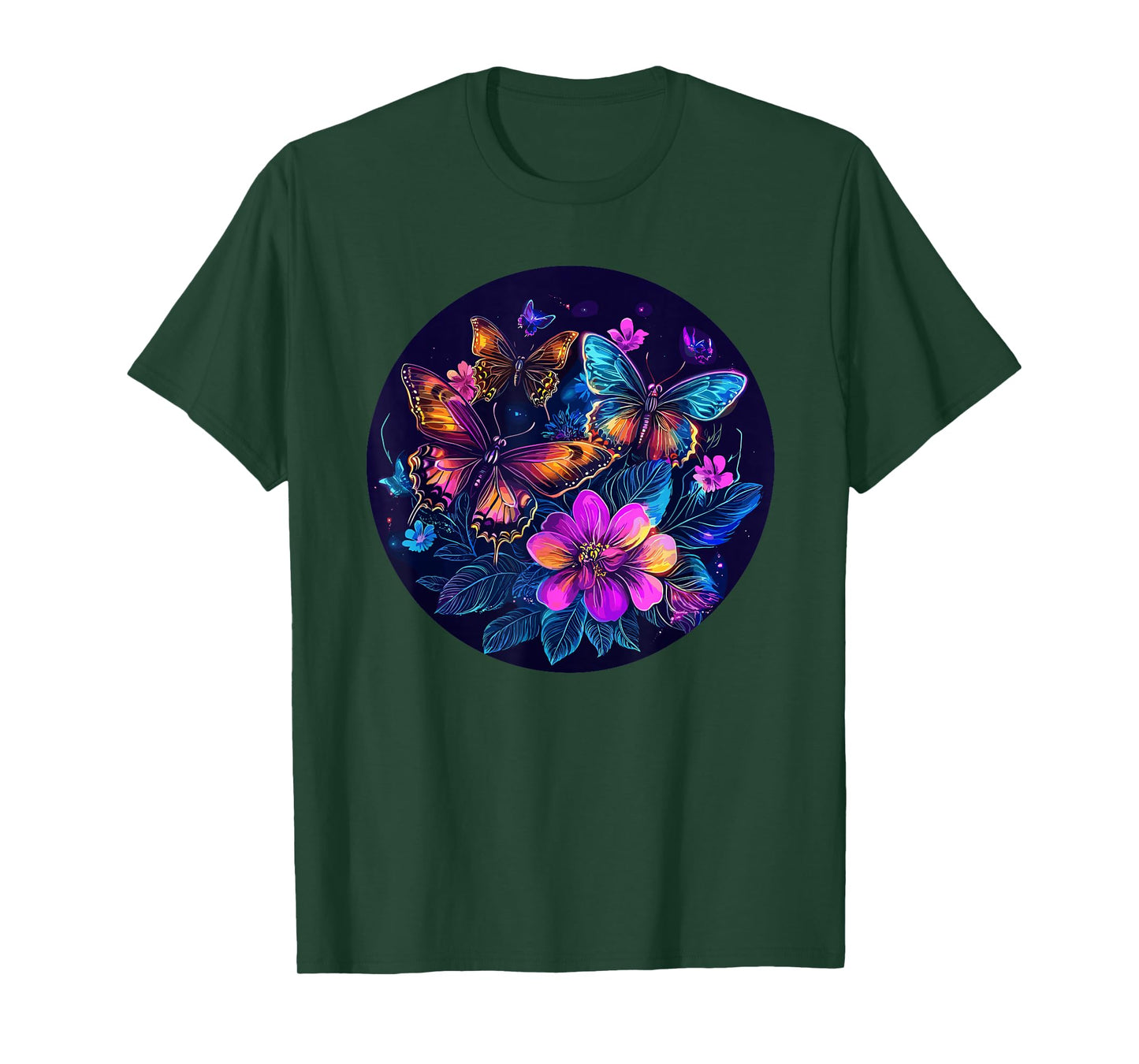 Colorful Butterflies And Blossoms Harmony T-Shirt