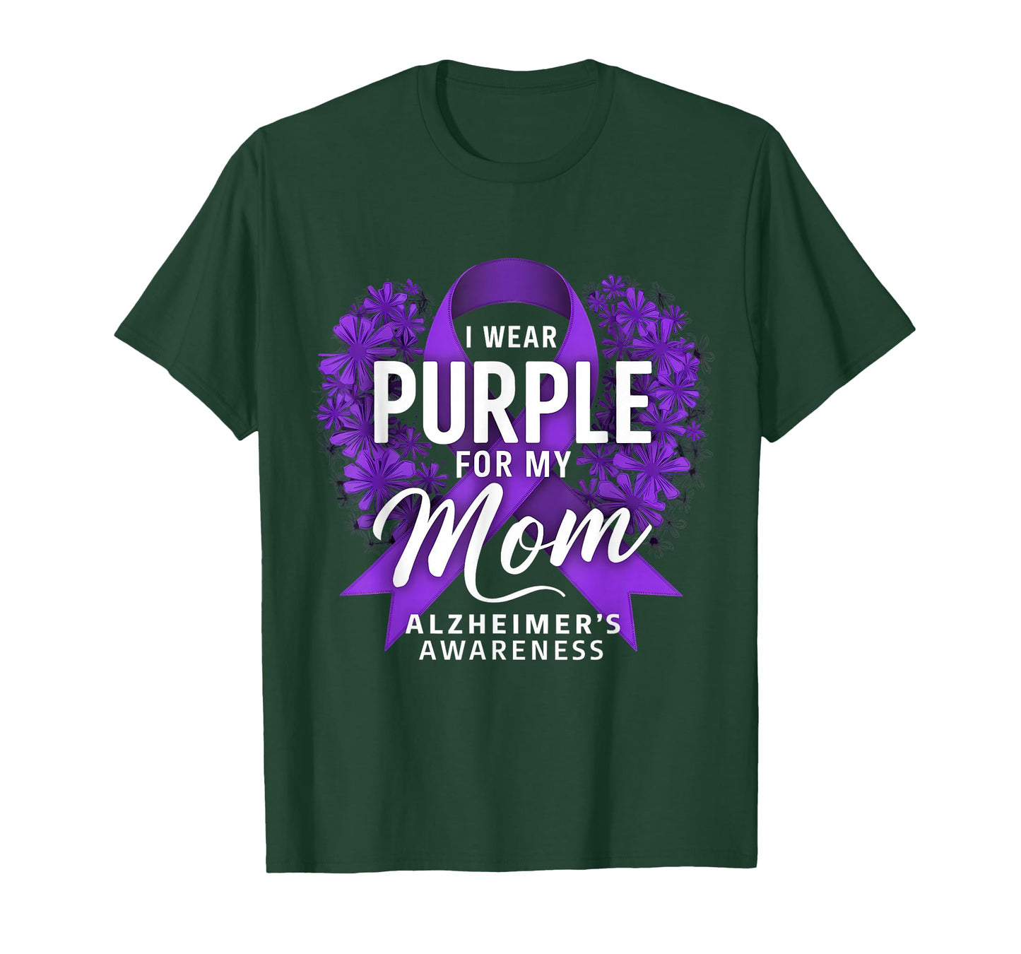 I Wear Purple For My Mom Alzheimer Awareness Month T-Shirt