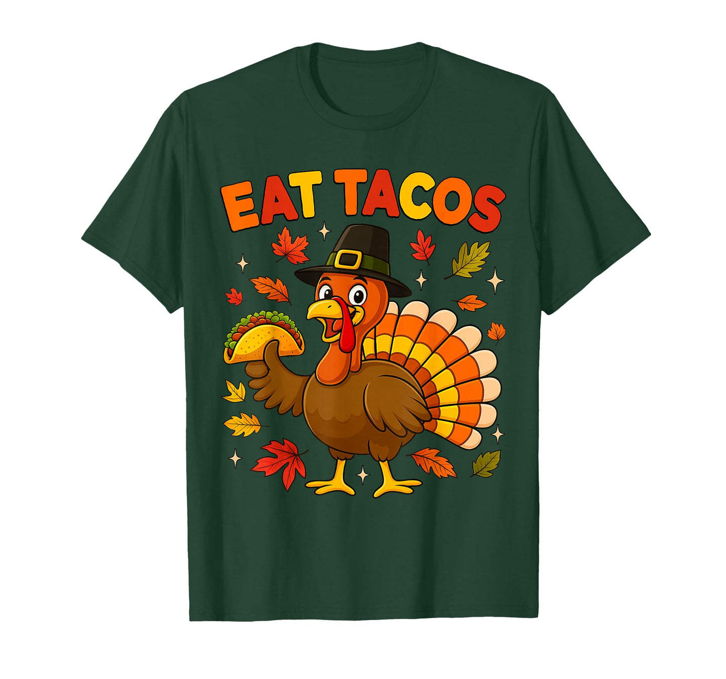 Funny Thanksgiving Turkey Eat Tacos Mexican Thanksgiving T-Shirt
