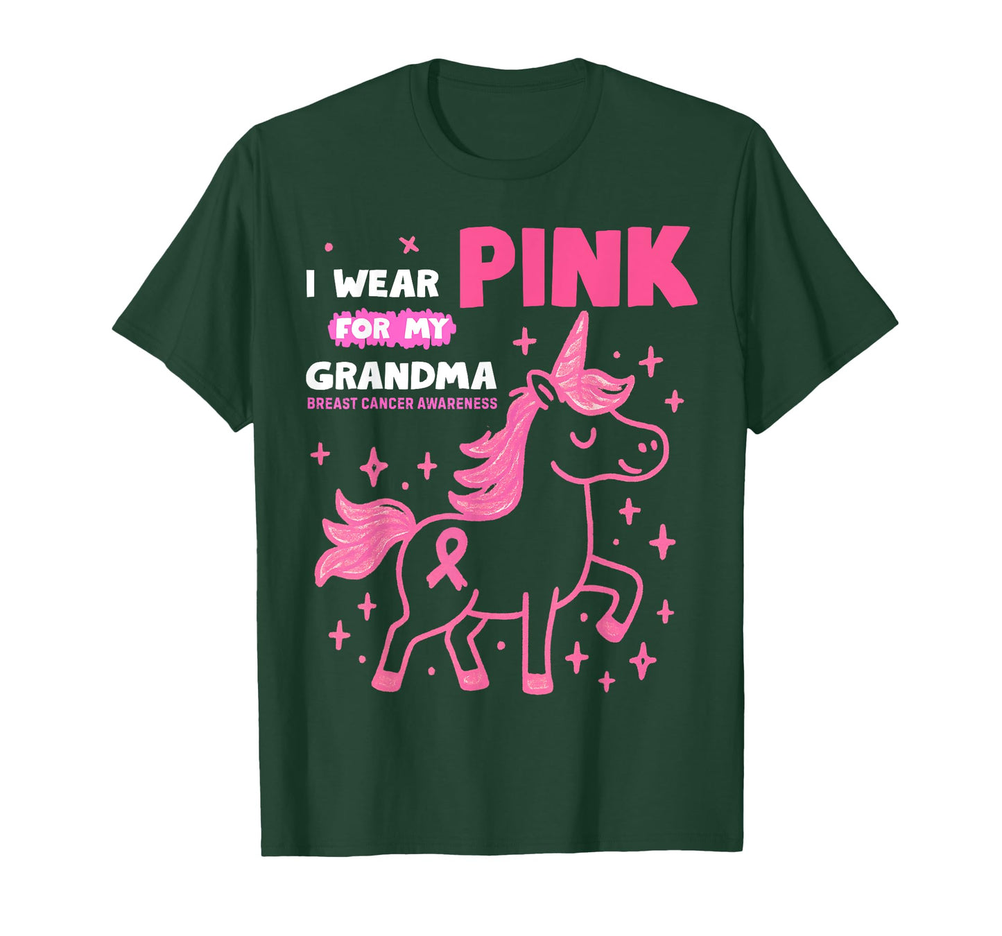 I Wear Pink for My Grandma Vintage Breast Cancer Awareness T-Shirt