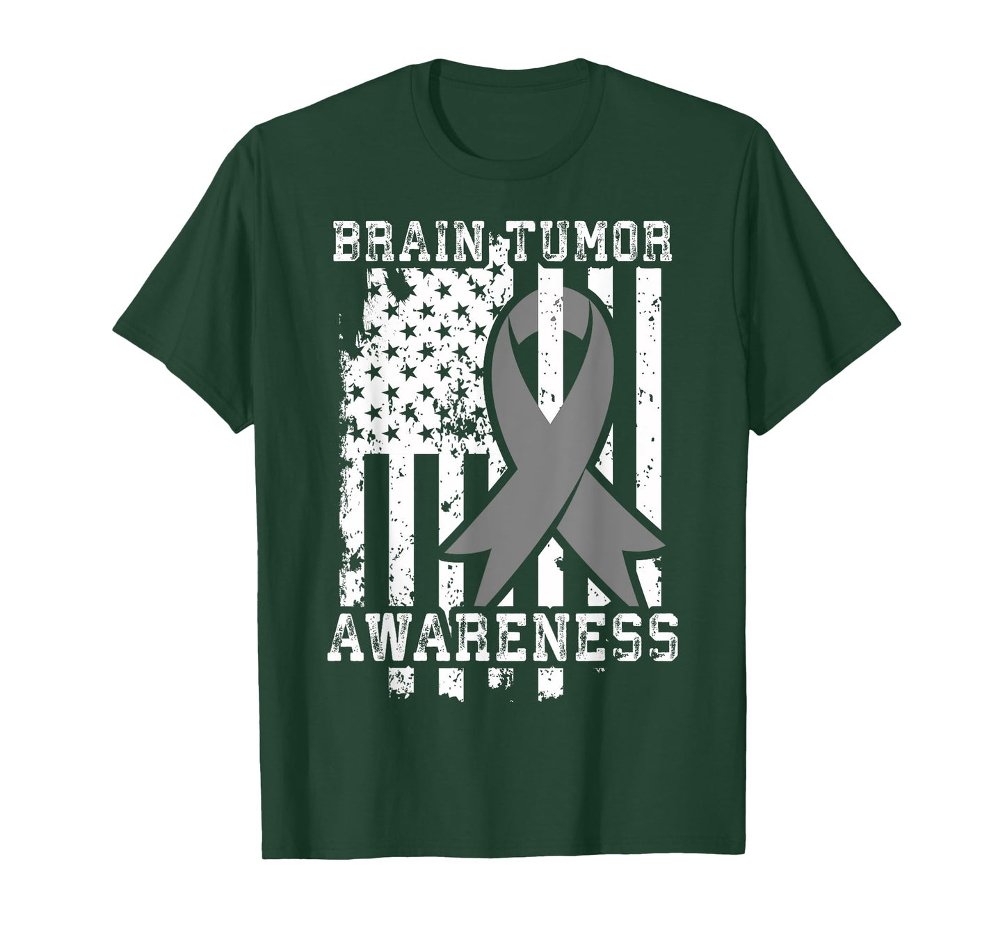 American Flag Shirt Gift for Brain Tumor Patients T-Shirt