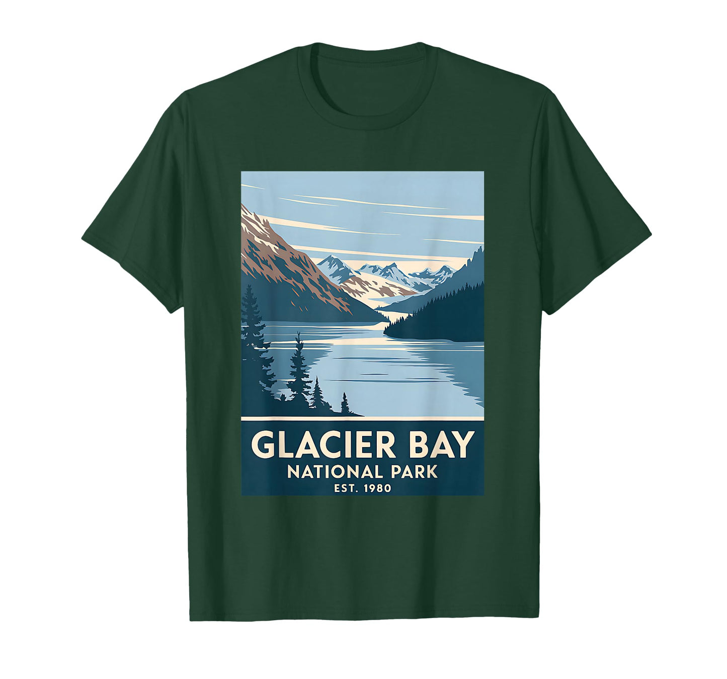 Glacier Bay National Park Vintage Camping Hiking Men Women T-Shirt