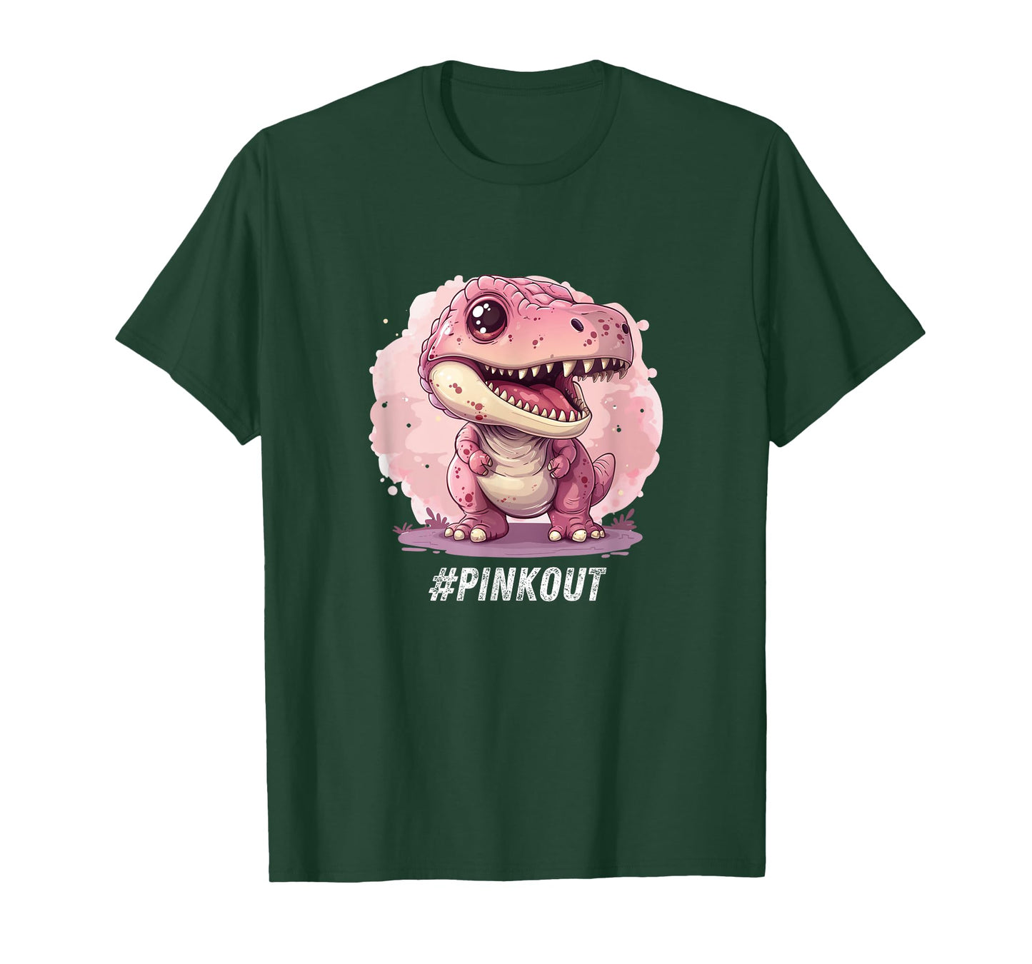 Breast Cancer Awareness Dinosaur Lover Chemo Pink Ribbon T-Shirt