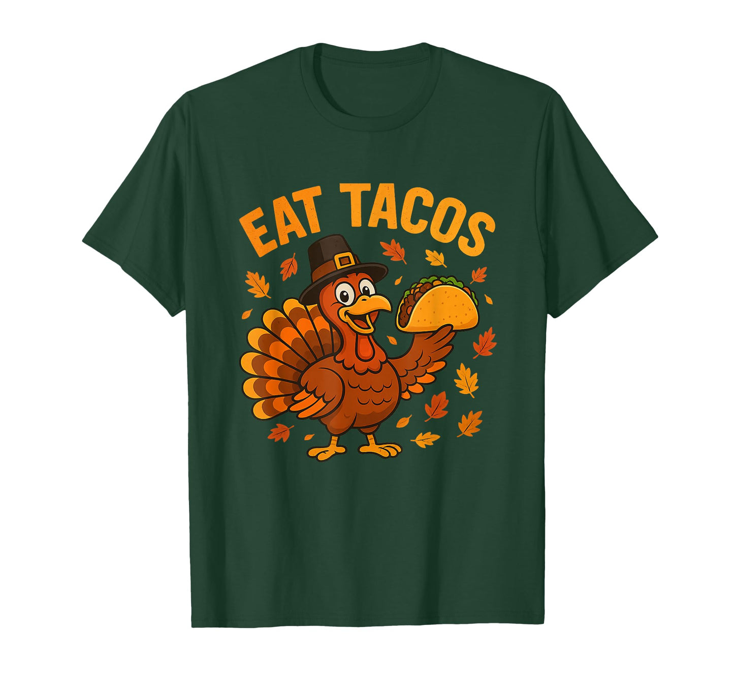 Thanksgiving Funny Mexican Turkey Eats Tacos Squad T-Shirt