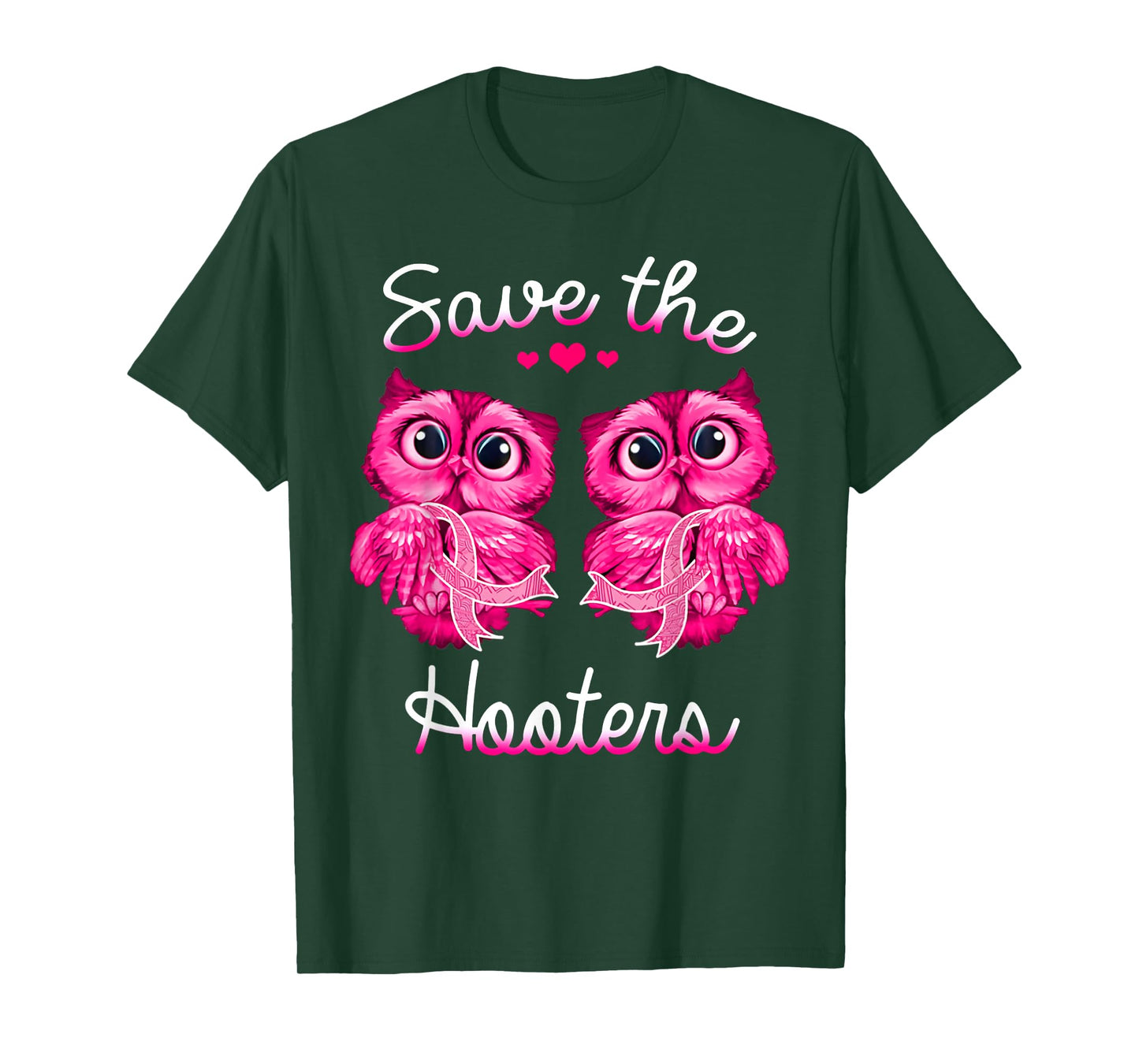 Owl Breast Cancer Awareness Save The Hooters T-Shirt