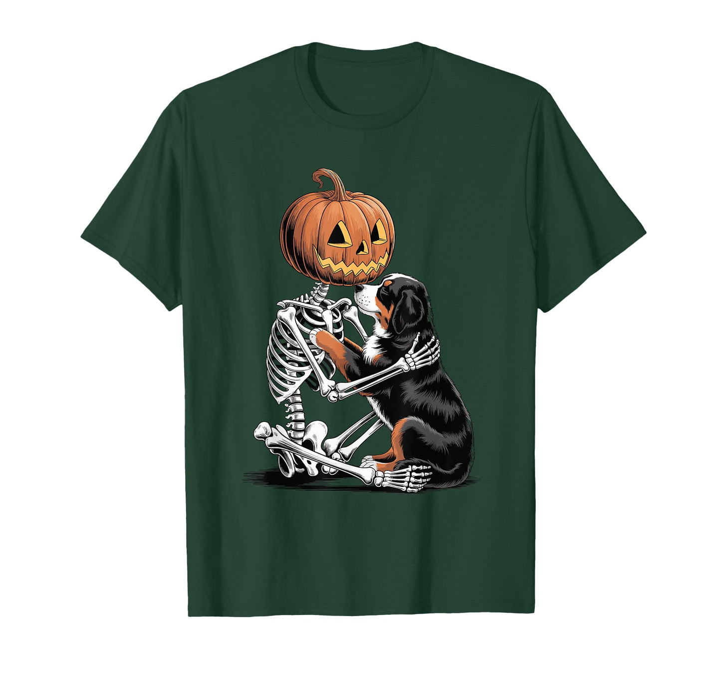 Halloween Skeleton Bernese Mountain Dog Berner T-Shirt