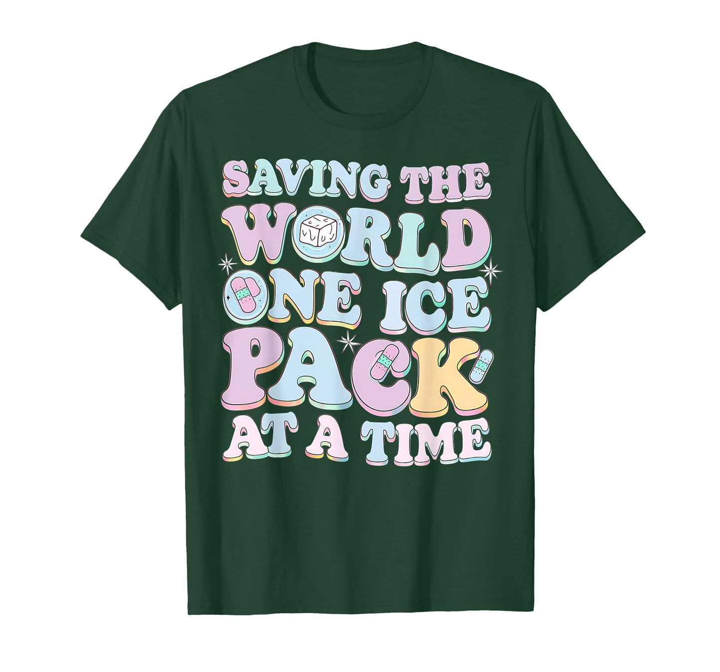 Saving The World One Ice Pack At A Time School Nurse T-Shirt