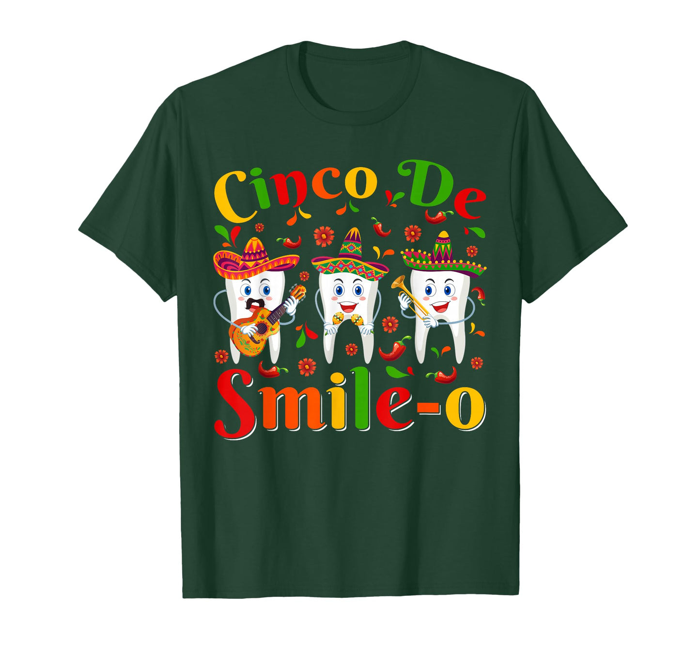 Funn Cinco De Smile-O Sombrero Teeth Cinco De Mayo Women Men T-Shirt