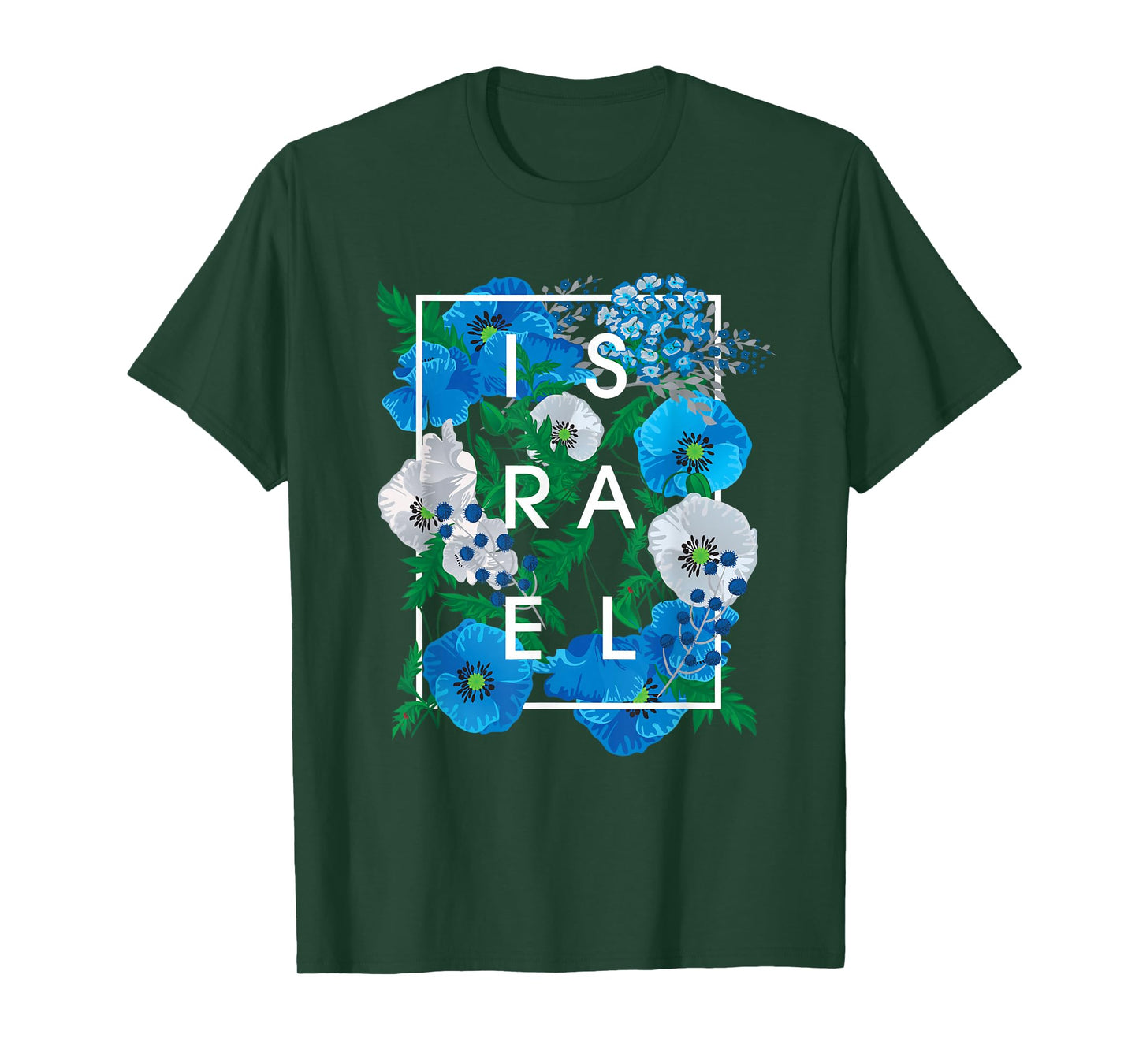 Flowers of Israel Word Art - Israeli Pride T-Shirt