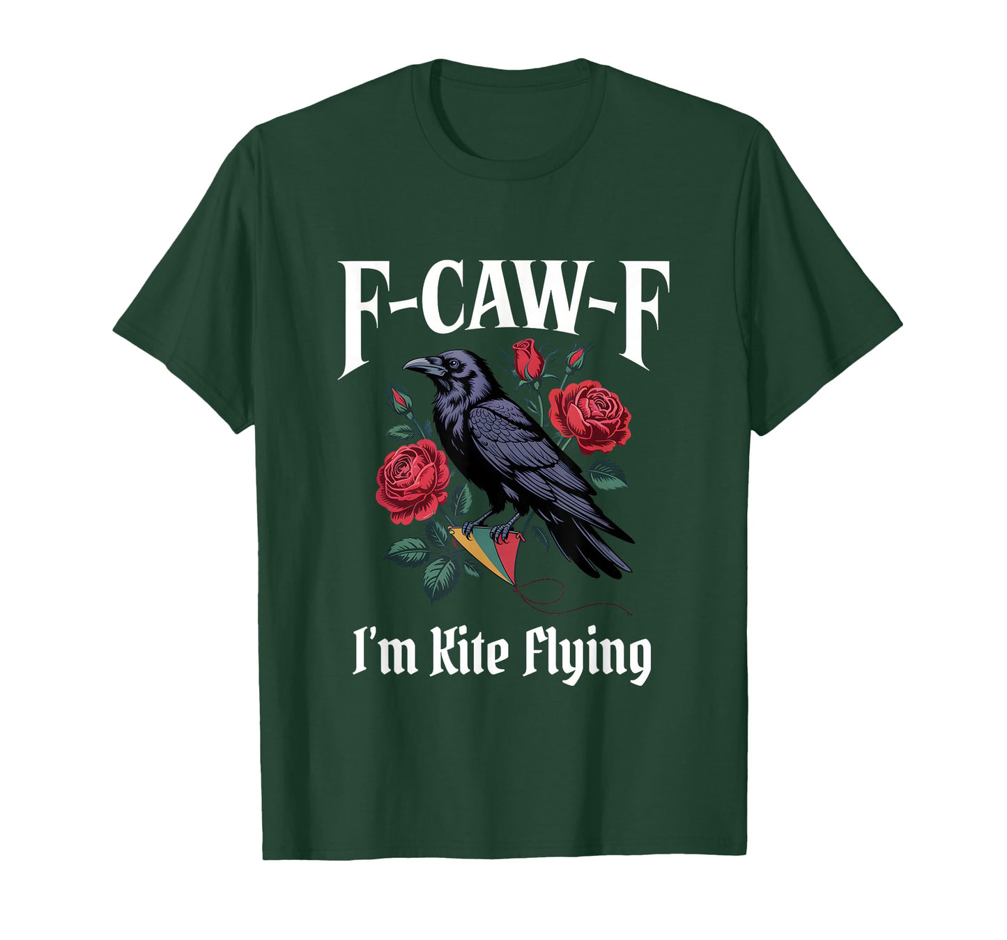Funny F-Caw-F Kite Flying Gothic T-Shirt