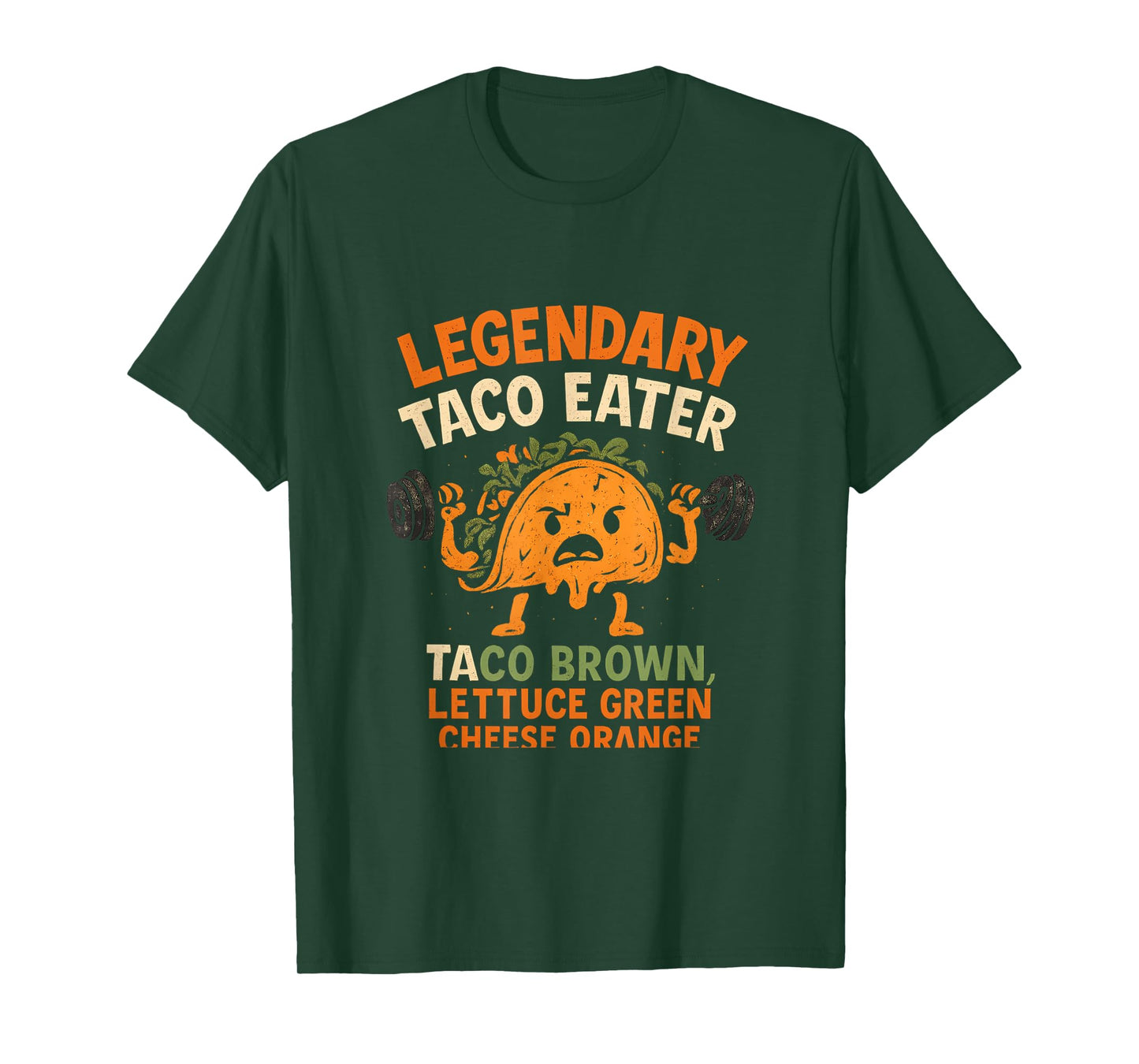 Legendary Taco Eater Gym Graphic Funny Novelty T-Shirt