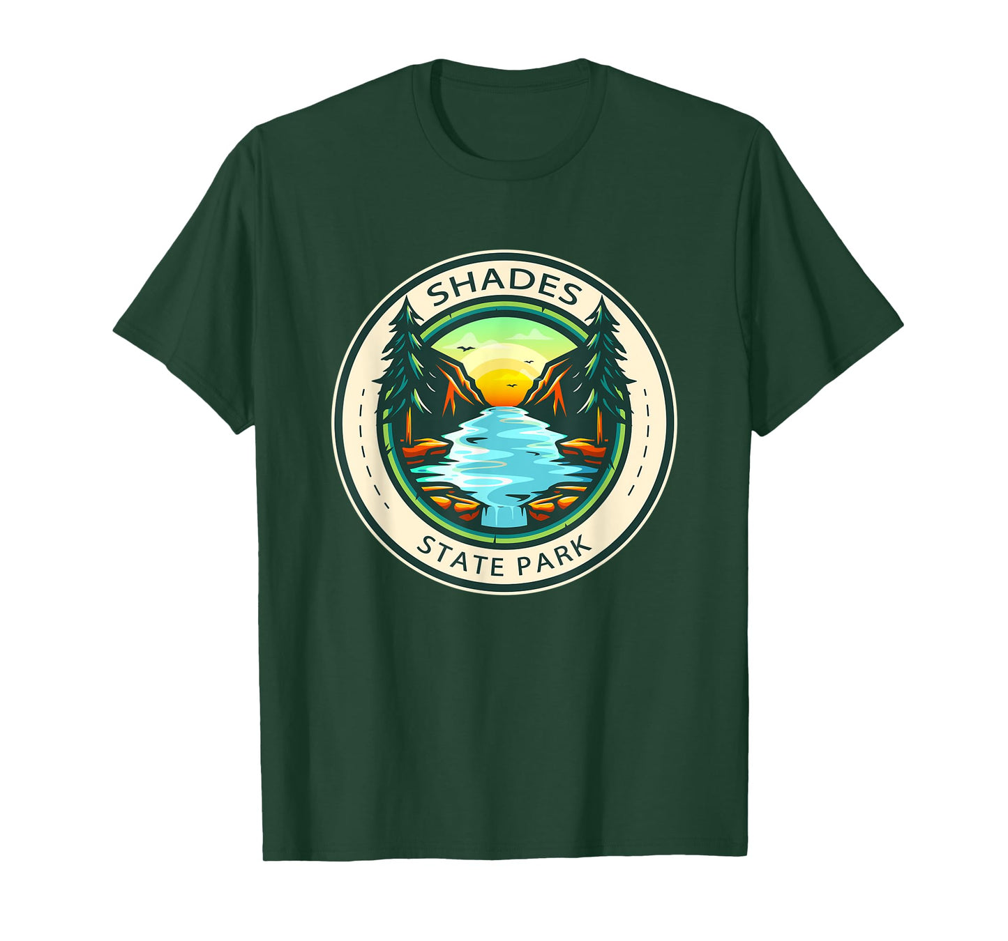 Shades State Park Indiana Badge Vintage T-Shirt