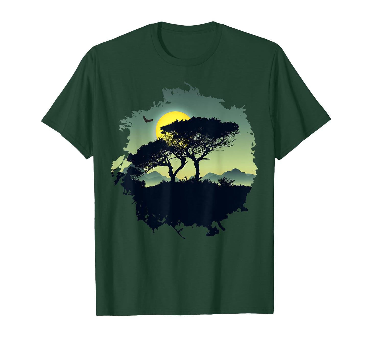 Beautiful Mountain, Nature Trees and Forest T-Shirt