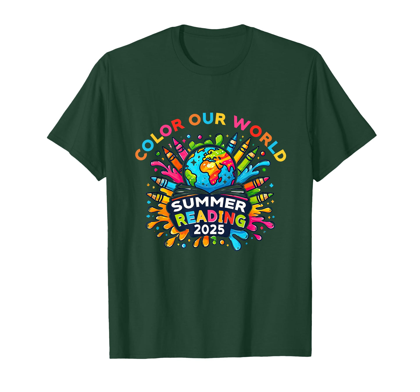 Color Our World Summer Reading 2025 Creativity Enthusiast T-Shirt