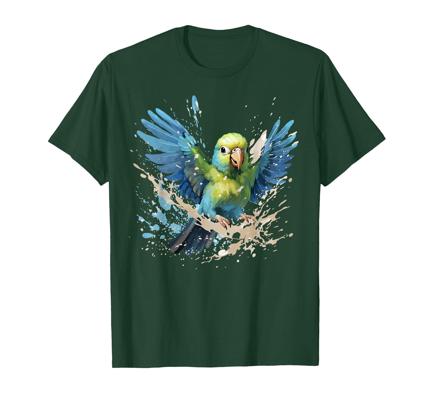 Colorful Splash Art Pacific Parrotlet Parrot Lover T-Shirt