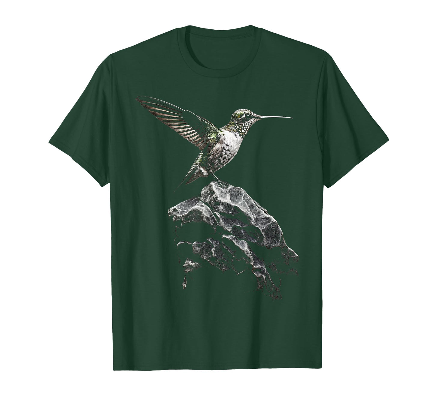Hummingbird Art Stones Animal Portrait Bird Hummindgbird T-Shirt