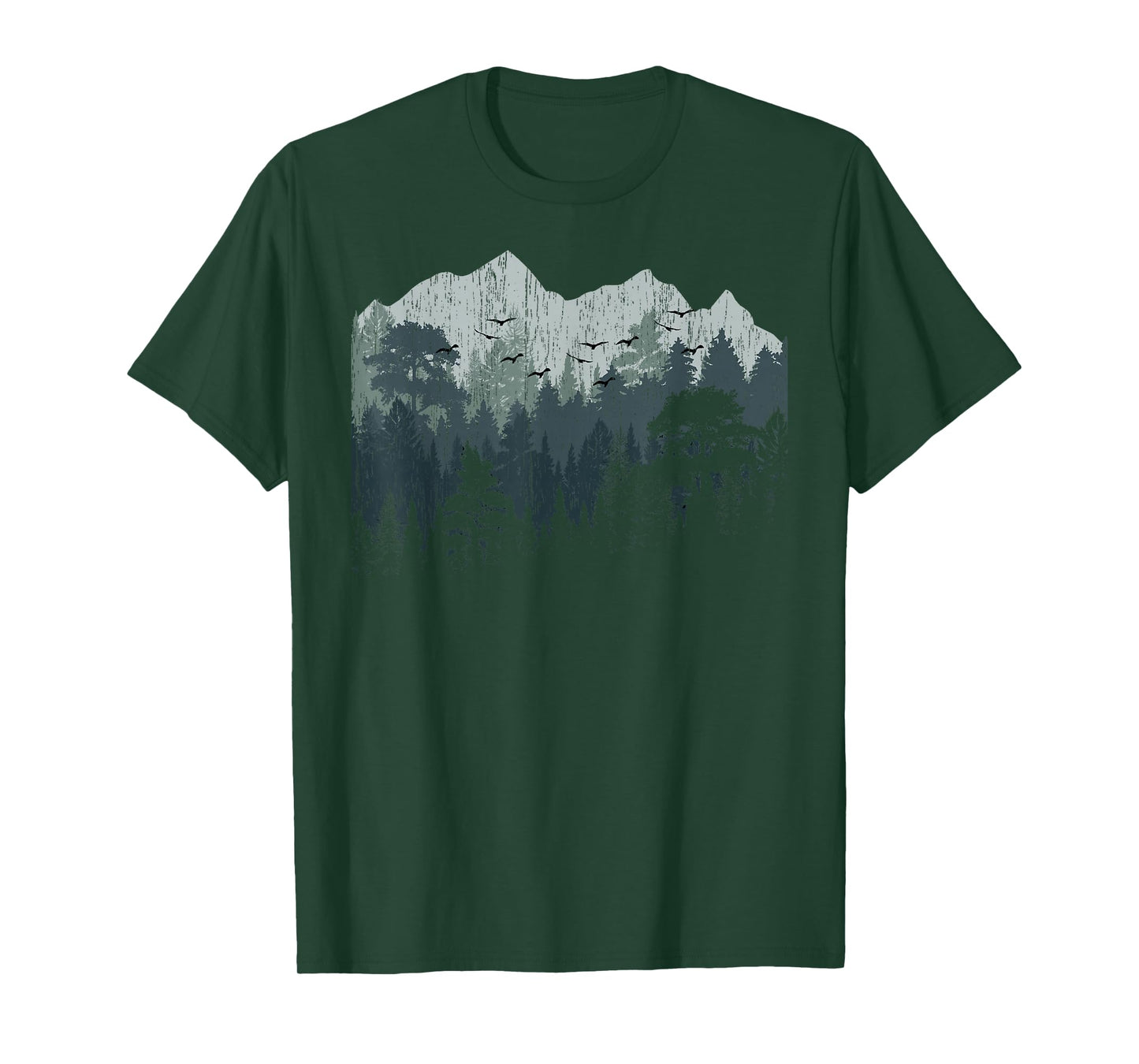 Mountain Nature Hiking Wildlife Trees Outdoor Forest Camping T-Shirt