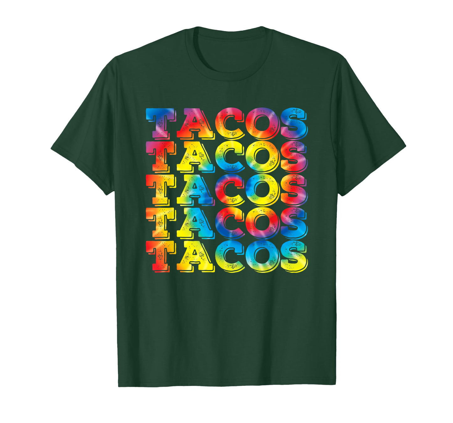 Retro Tacos Vintage Tie Dye Taco Tuesday Mexican Tee T-Shirt