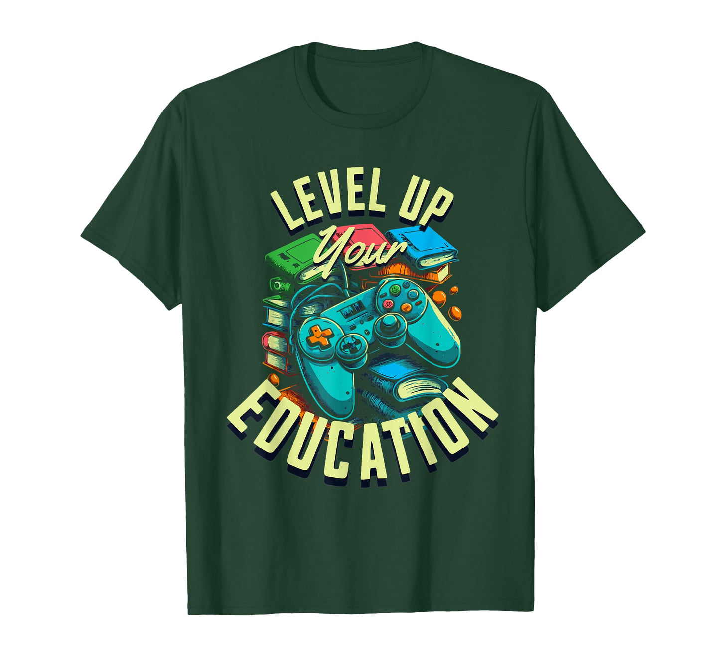 Level Up Your Education - Gaming-Inspired Teacher Design T-Shirt