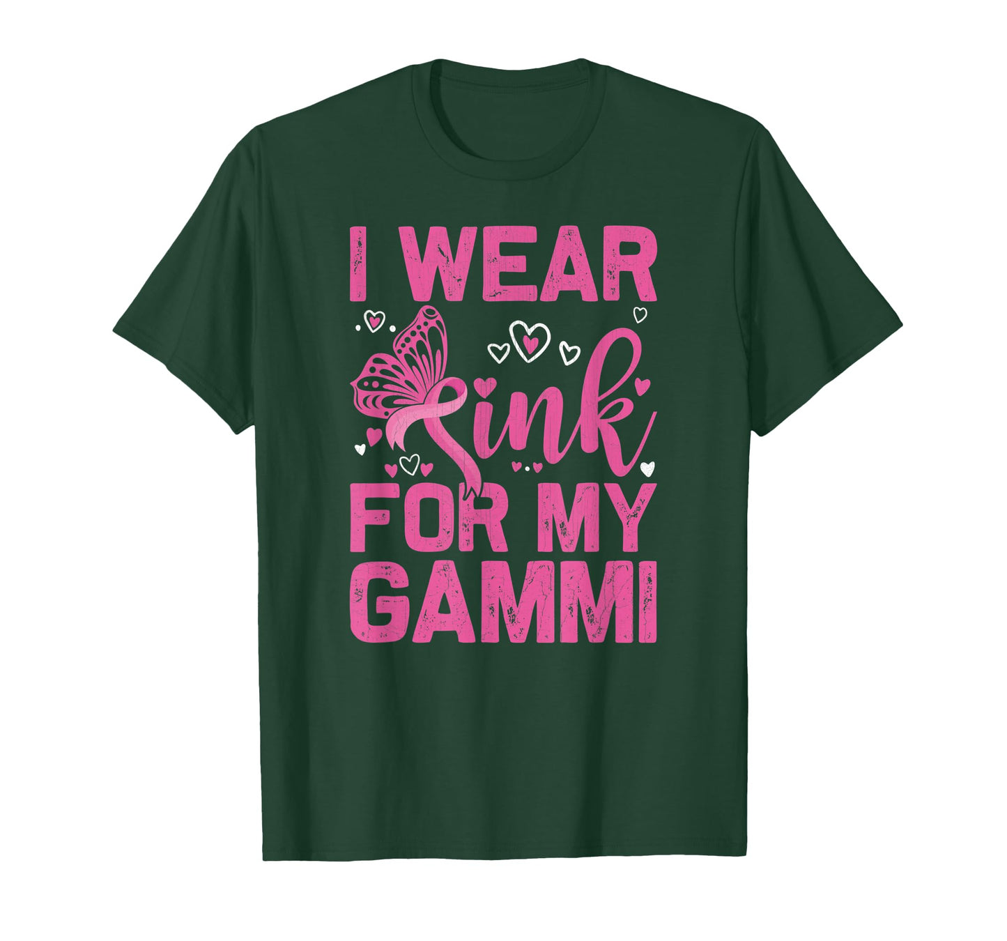 I Wear Pink For My Gammi October Breast Cancer Awareness Day T-Shirt