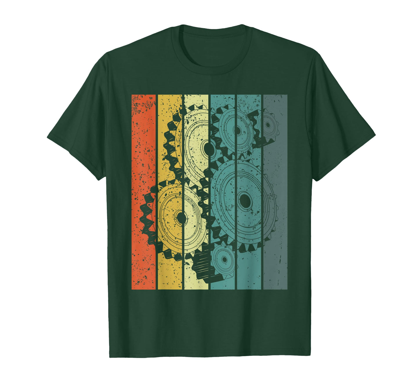Mechanical Engineer Funny Retro Cogs Engineering Gear T-Shirt