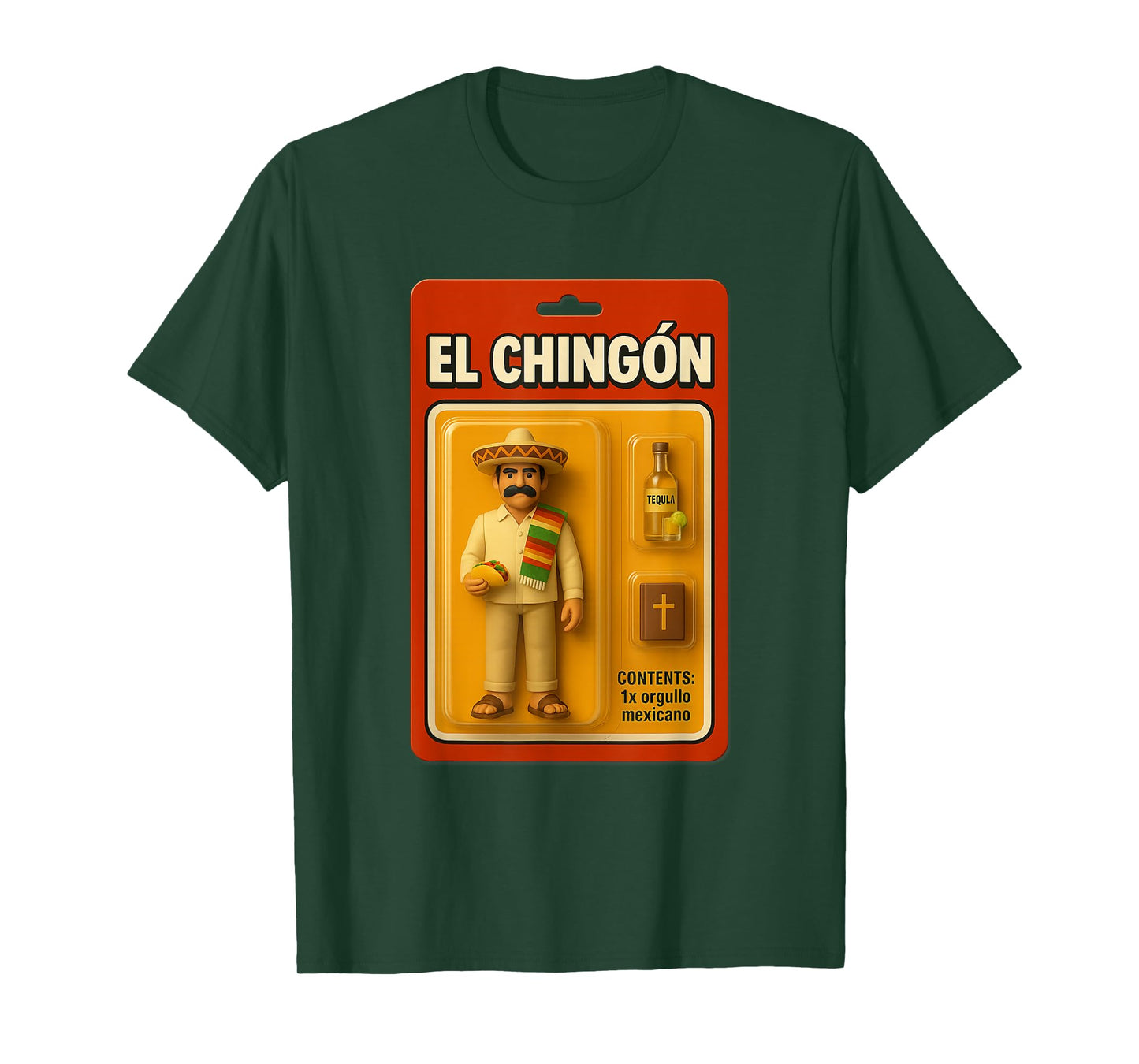 EL CHINGÓN ACTION FIGURE – MEXICAN ICON BLISTER LOOK T-Shirt