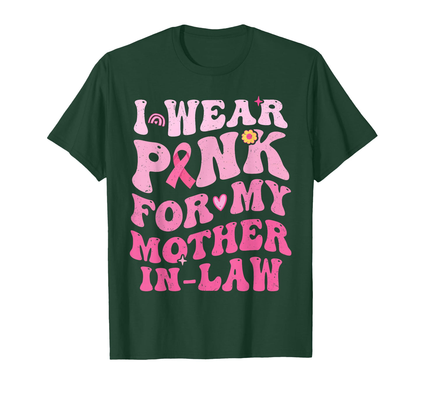 I Wear Pink For My Mother in Law Breast Cancer Son in-Law T-Shirt