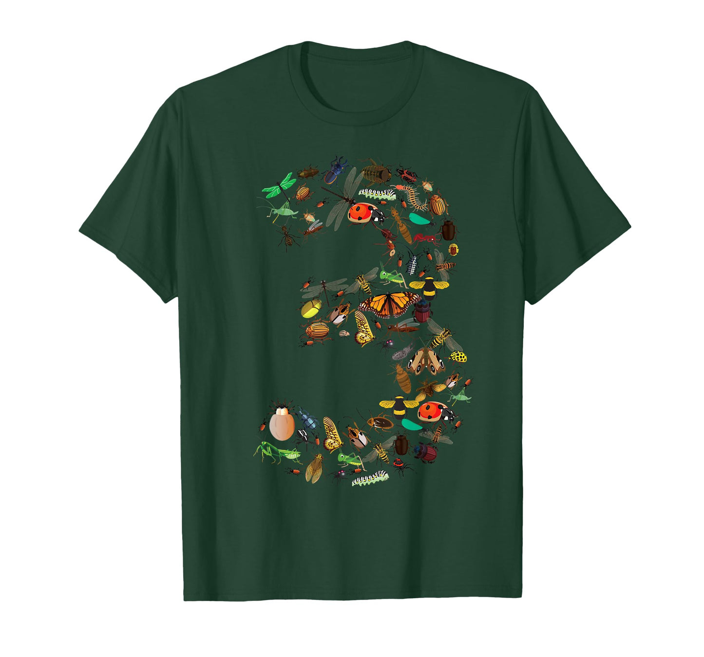 Funny Bugs 3rd Birthday Gift | Cute 3 Years Old Toddler Kid T-Shirt